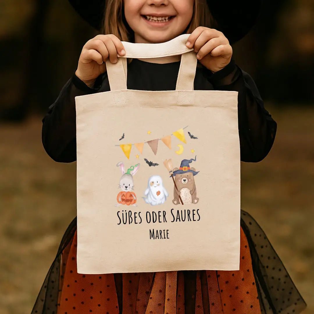 Stoffbeutel "Halloween" personalisiert - wunderwunsch
