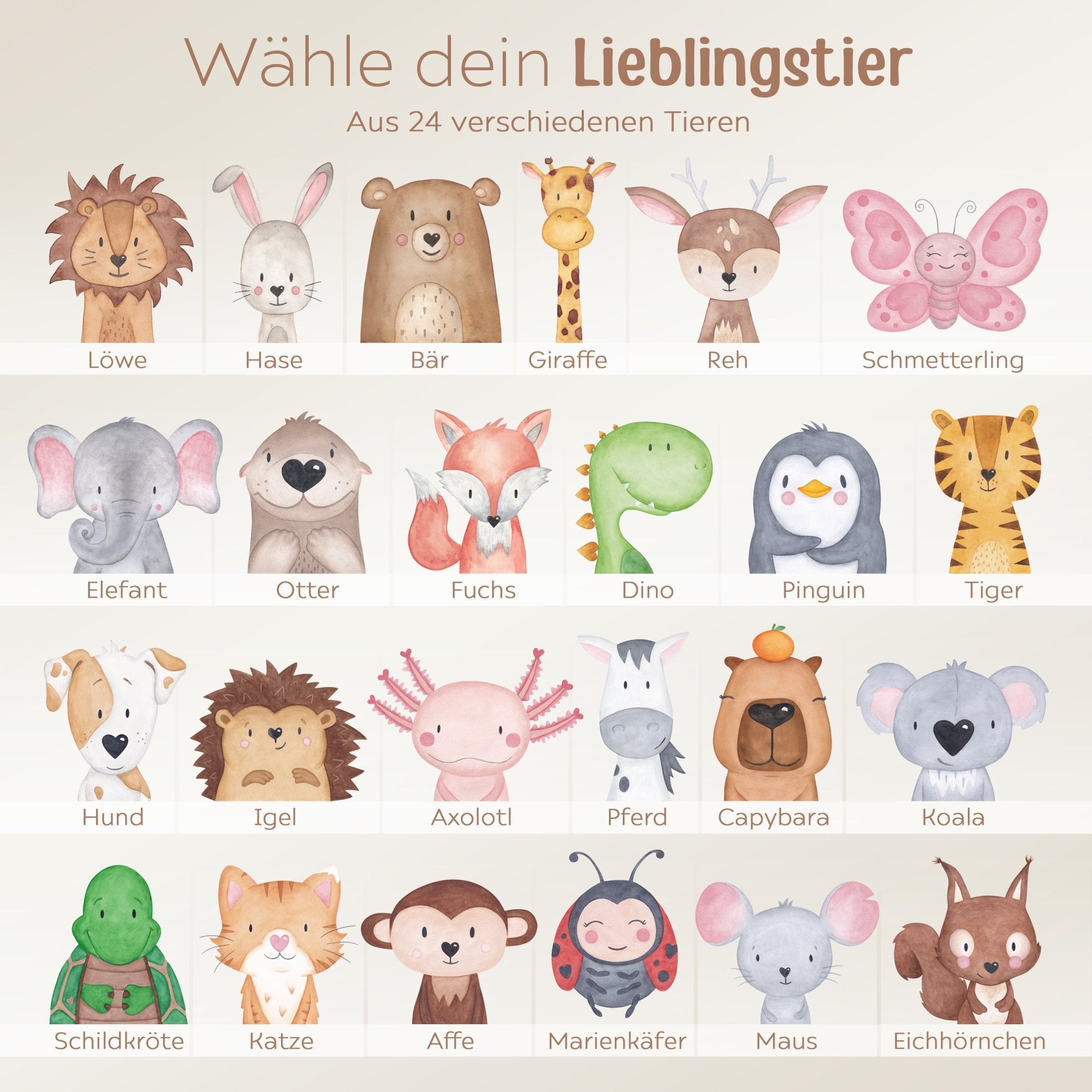 Stoffbeutel "Tier" personalisiert - wunderwunsch