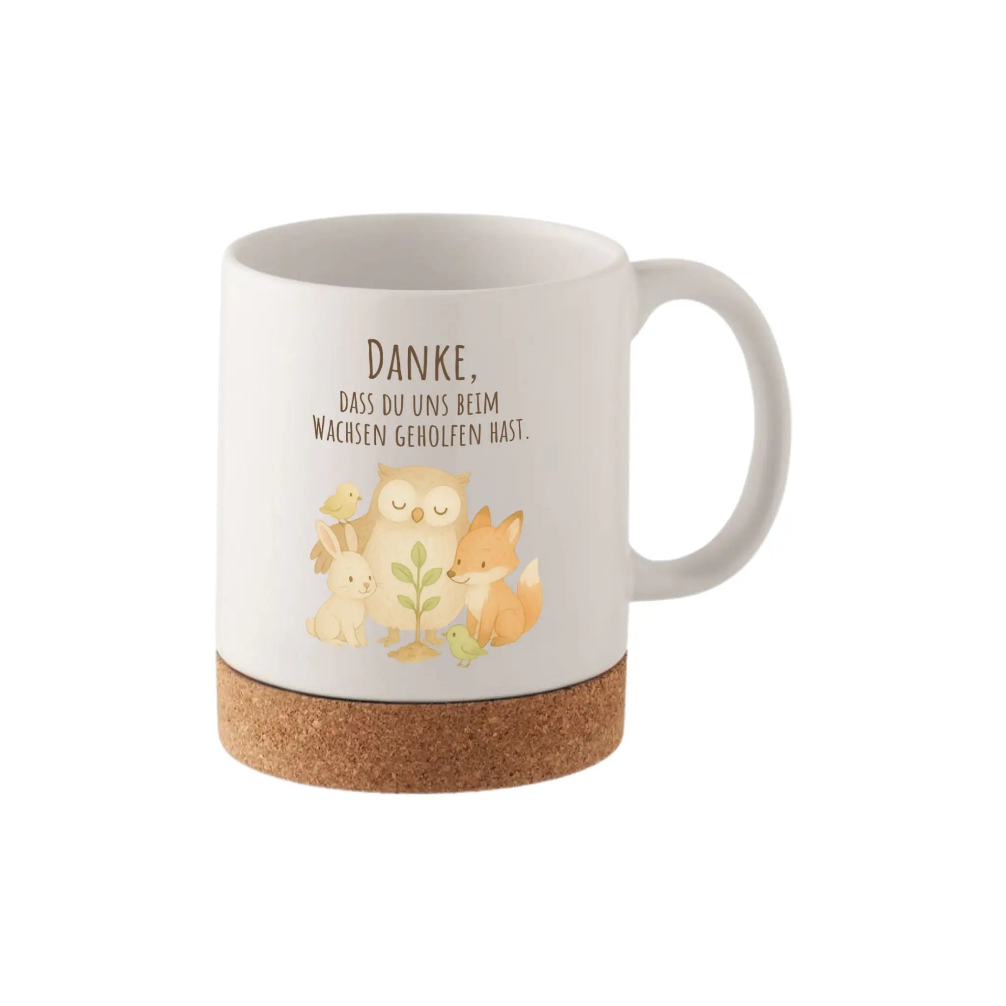 Tasse mit Korkboden - Tierfreunde wachsen - wunderwunsch