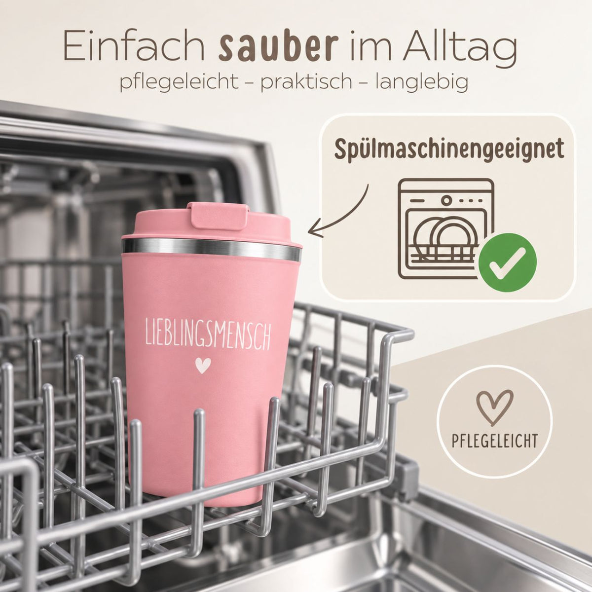 Thermobecher To-Go personalisiert - wunderwunsch
