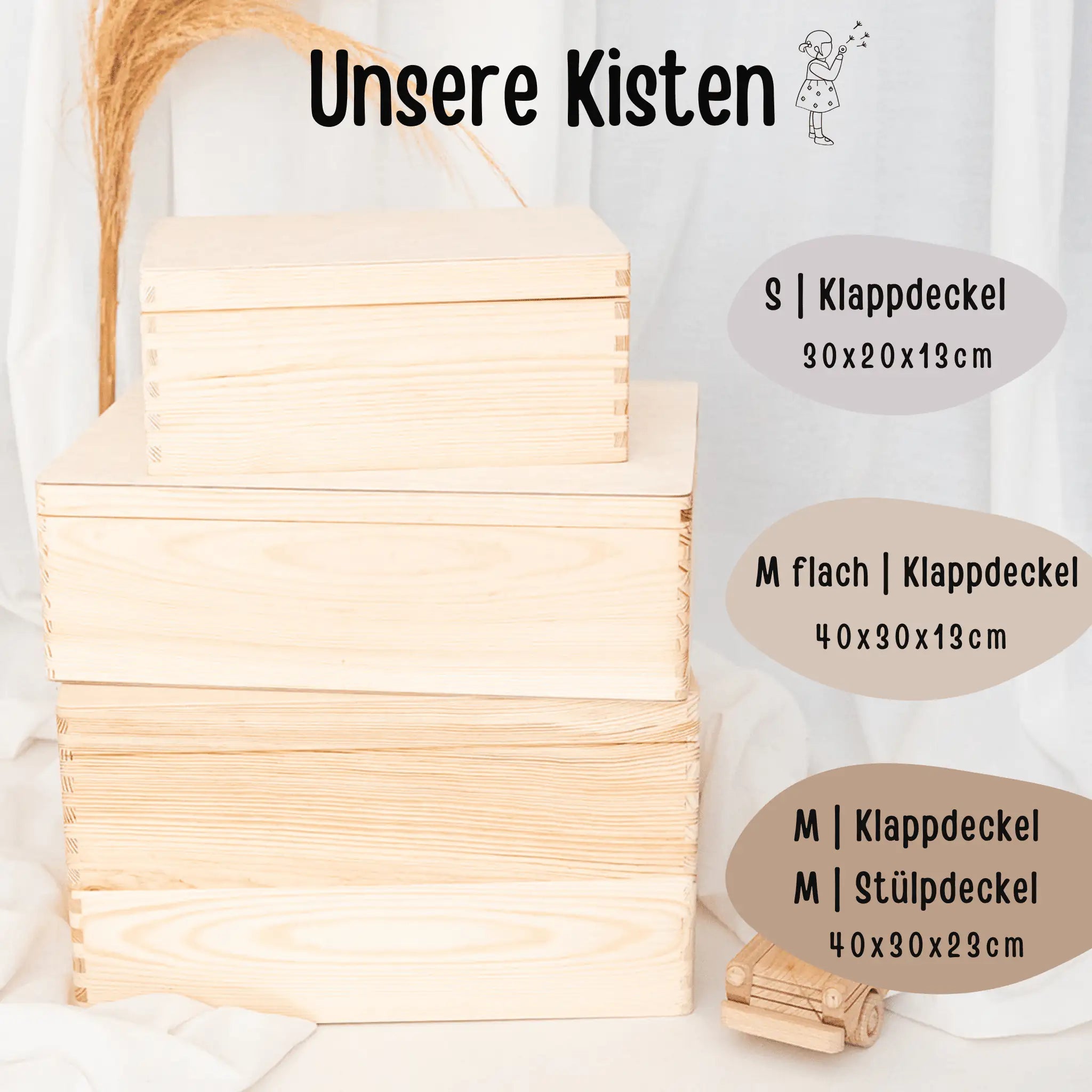 Toniefiguren Kiste Holz mit Magnetstreifen - Regenbogen Punkte Aquarell - wunderwunsch