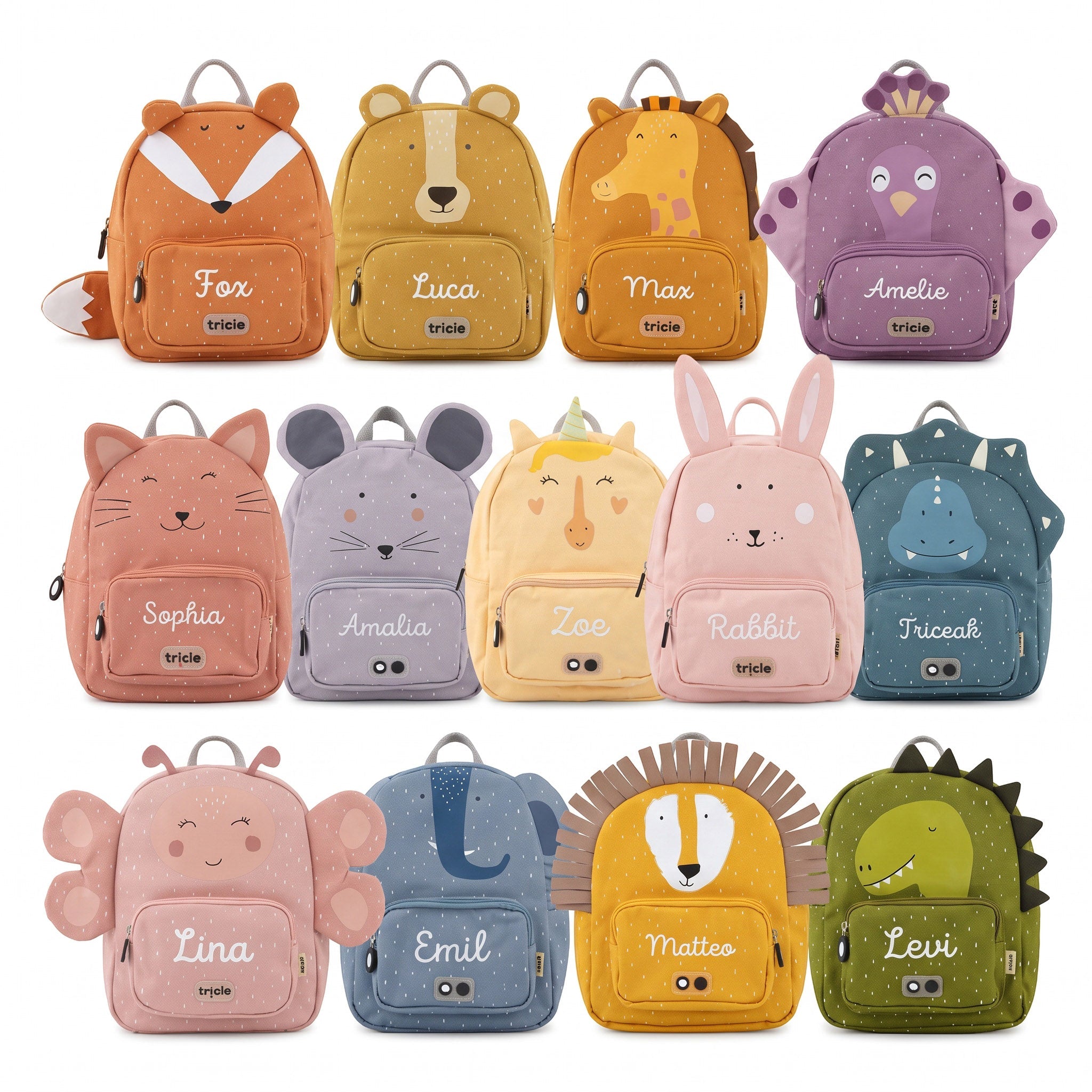 TRIXIE Kindergartenrucksack personalisiert - Tiere - wunderwunsch