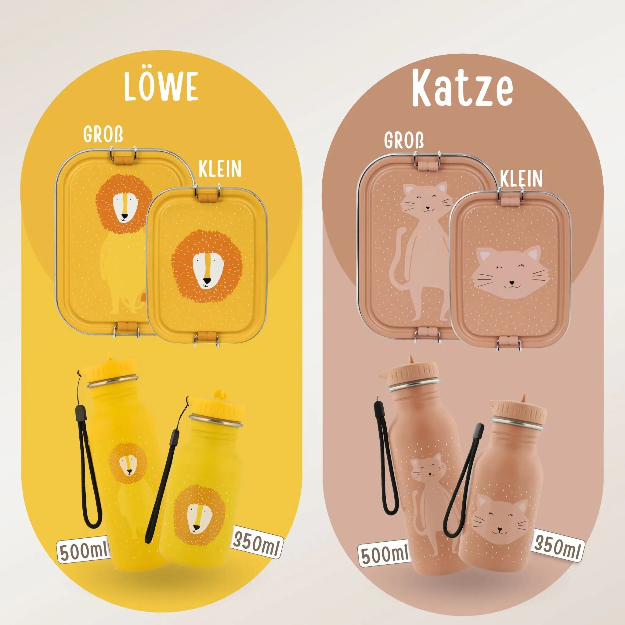 TRIXIE Lunch - Set - Brotdose & Trinkflasche - Katze - wunderwunsch
