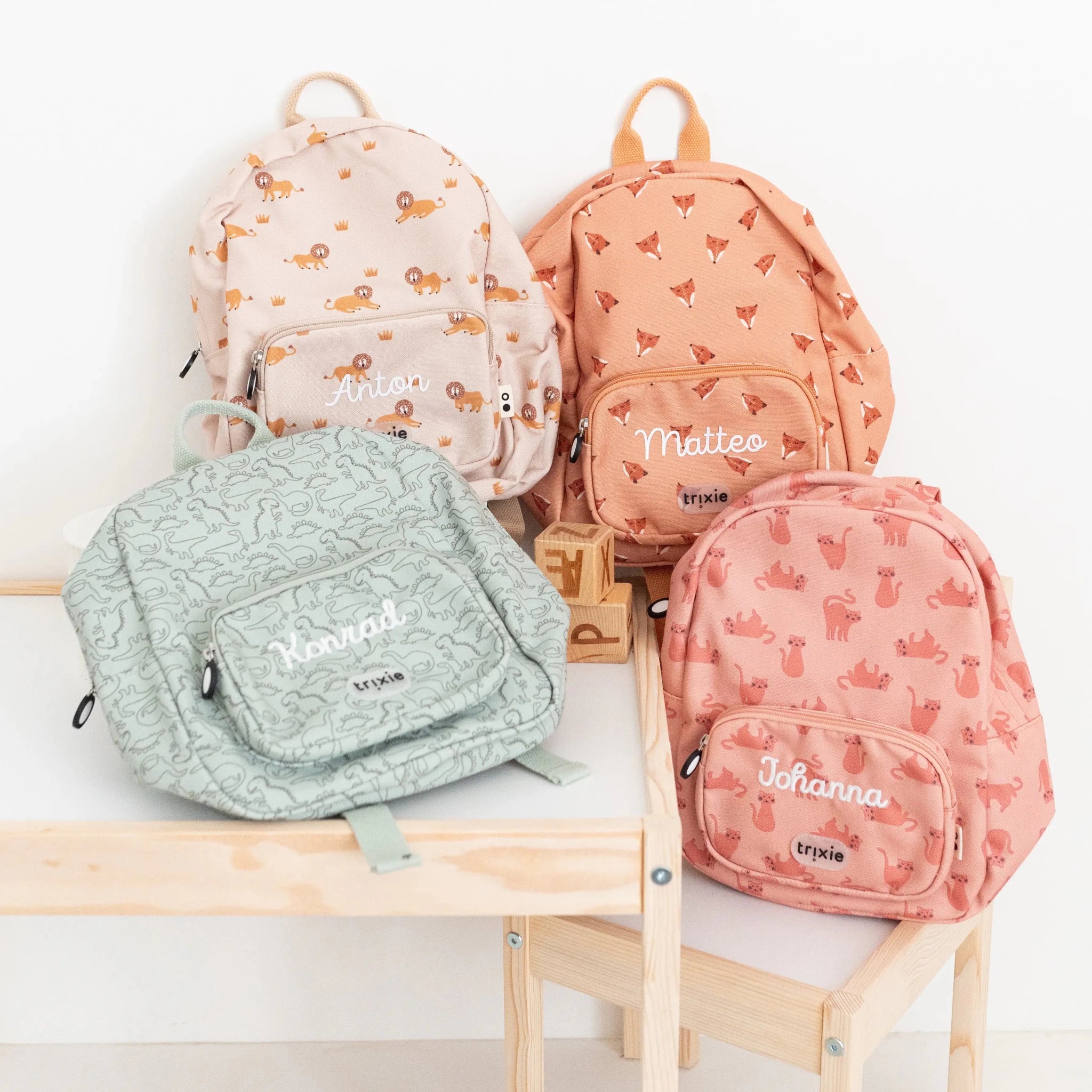TRIXIE Rucksack mit Tierprint - personalisierbar - wunderwunsch