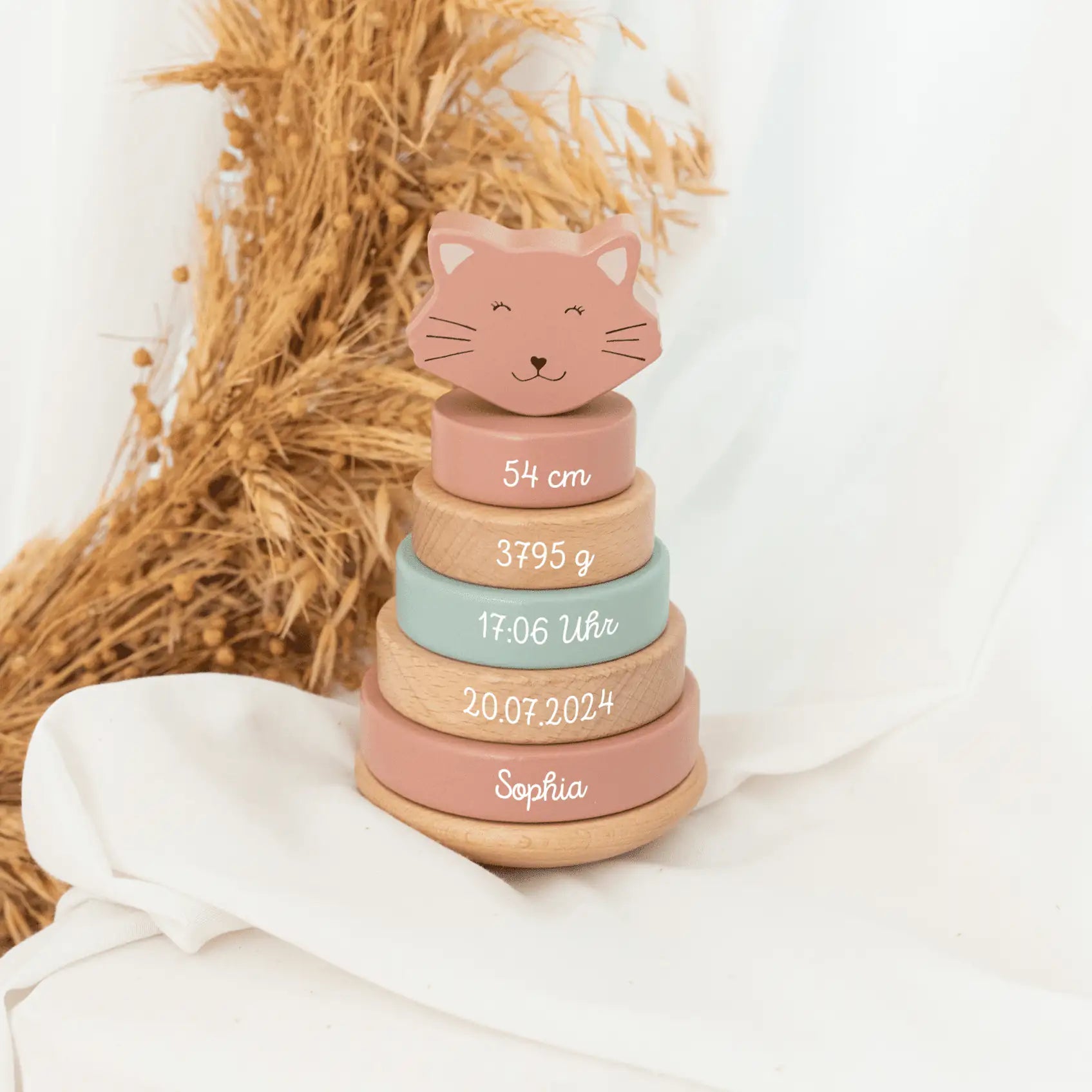 TRIXIE Stapelturm Holz Tiere personalisiert - wunderwunsch