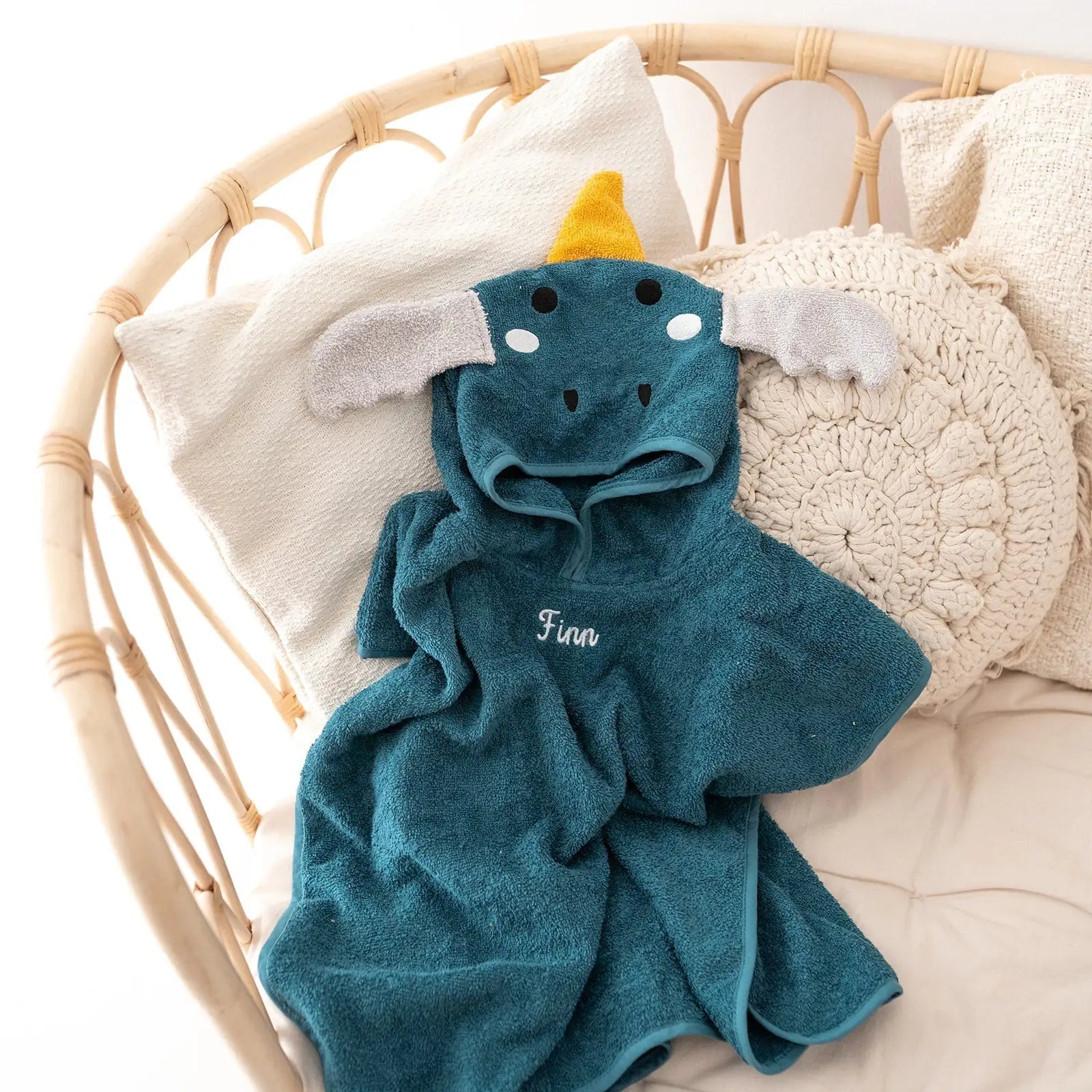 TRYCO Baby Tier Badeponcho Frottee - Koala, Schwan, Leopard, Drache - wunderwunsch