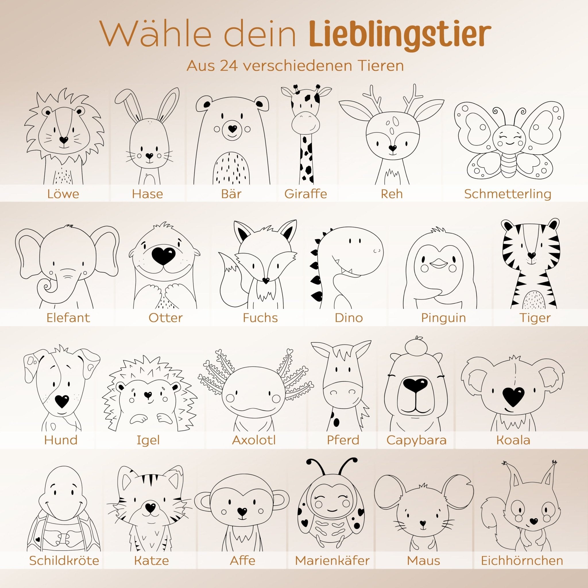 Türschild Kinderzimmer personalisiert - Tier Gravur - wunderwunsch