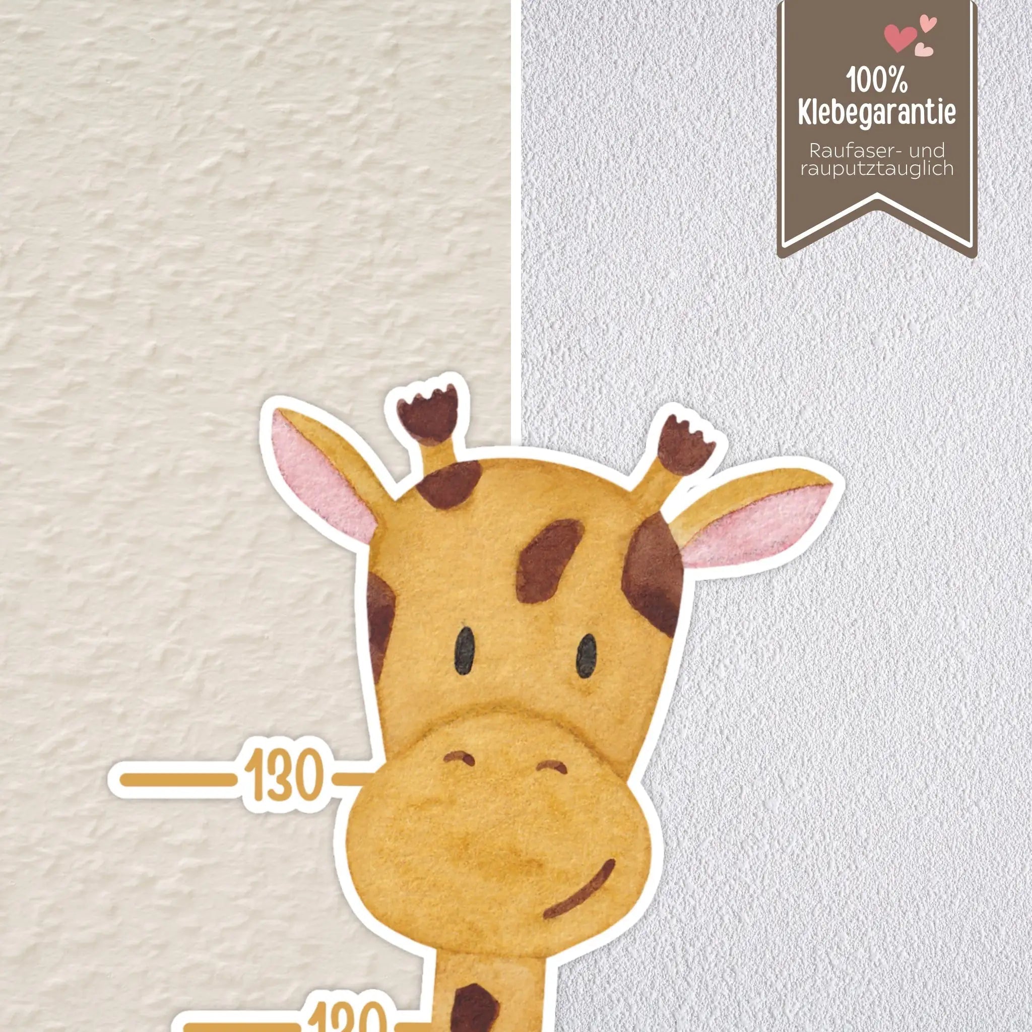 Wandsticker - Messlatte Giraffe - wunderwunsch