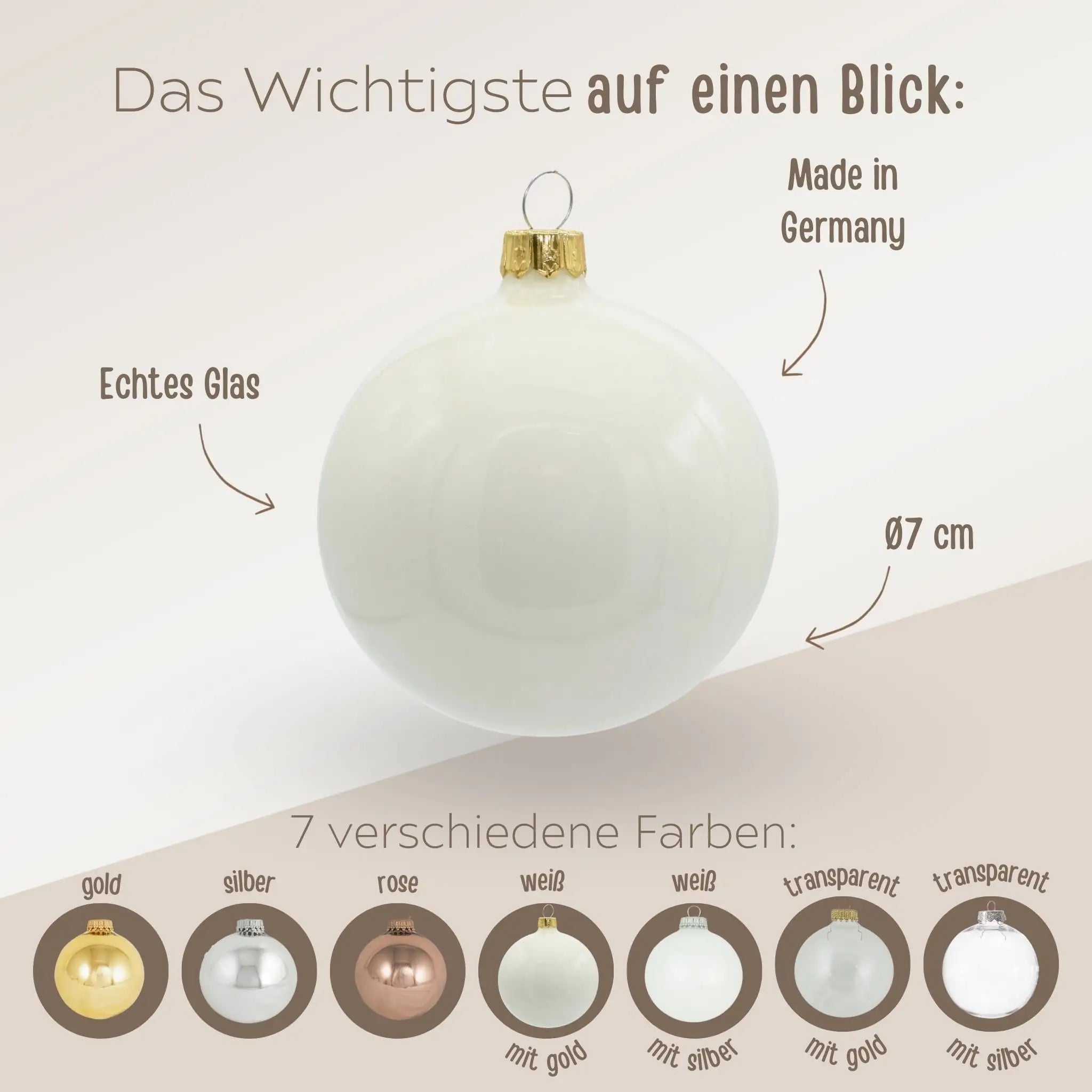 Weihnachtskugel "Beste/r..." glänzend - wunderwunsch