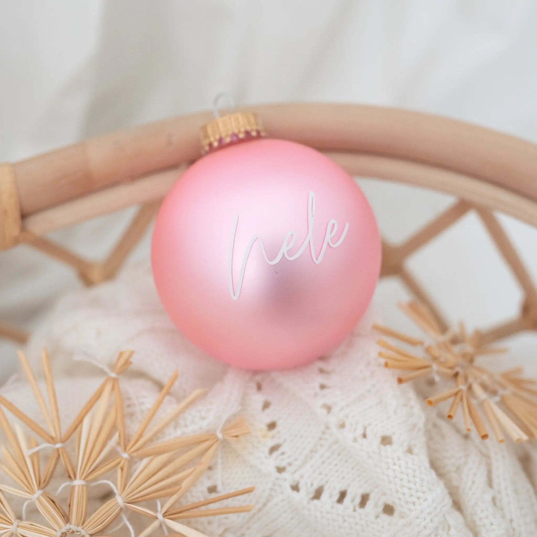 Weihnachtskugel "Name" matt personalisiert - wunderwunsch