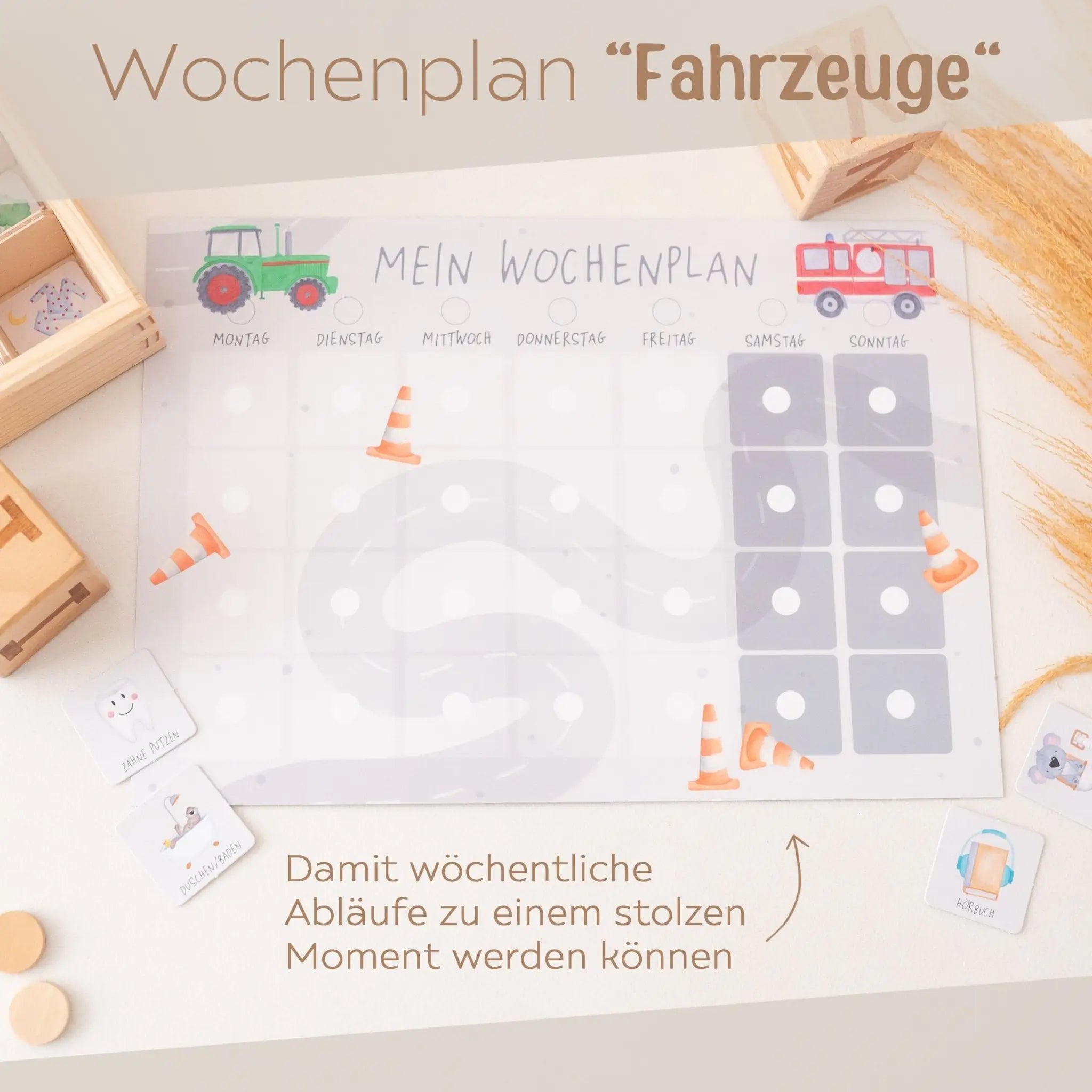 Wochenplan "Fahrzeuge" - wunderwunsch
