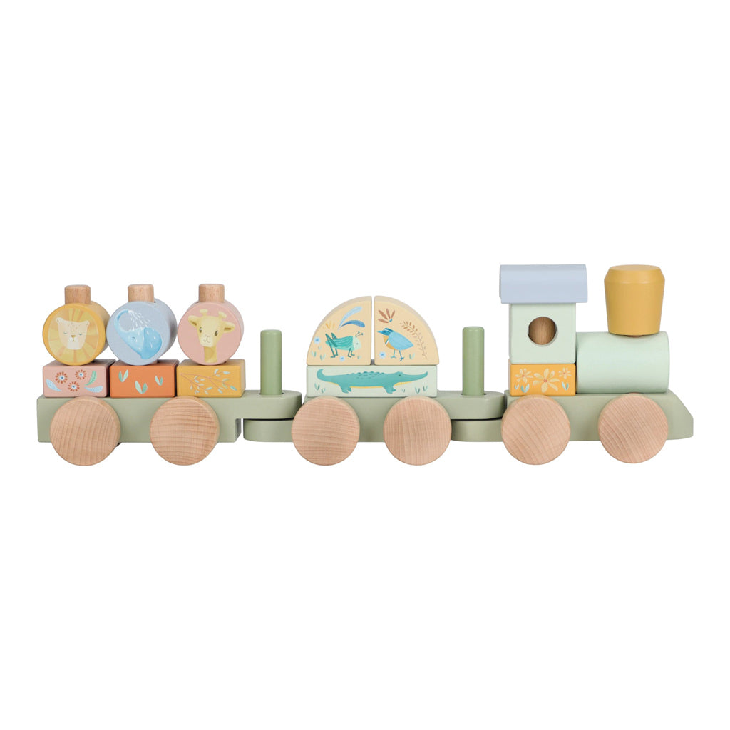 LITTLE DUTCH Holz Eisenbahn - Safari Friends