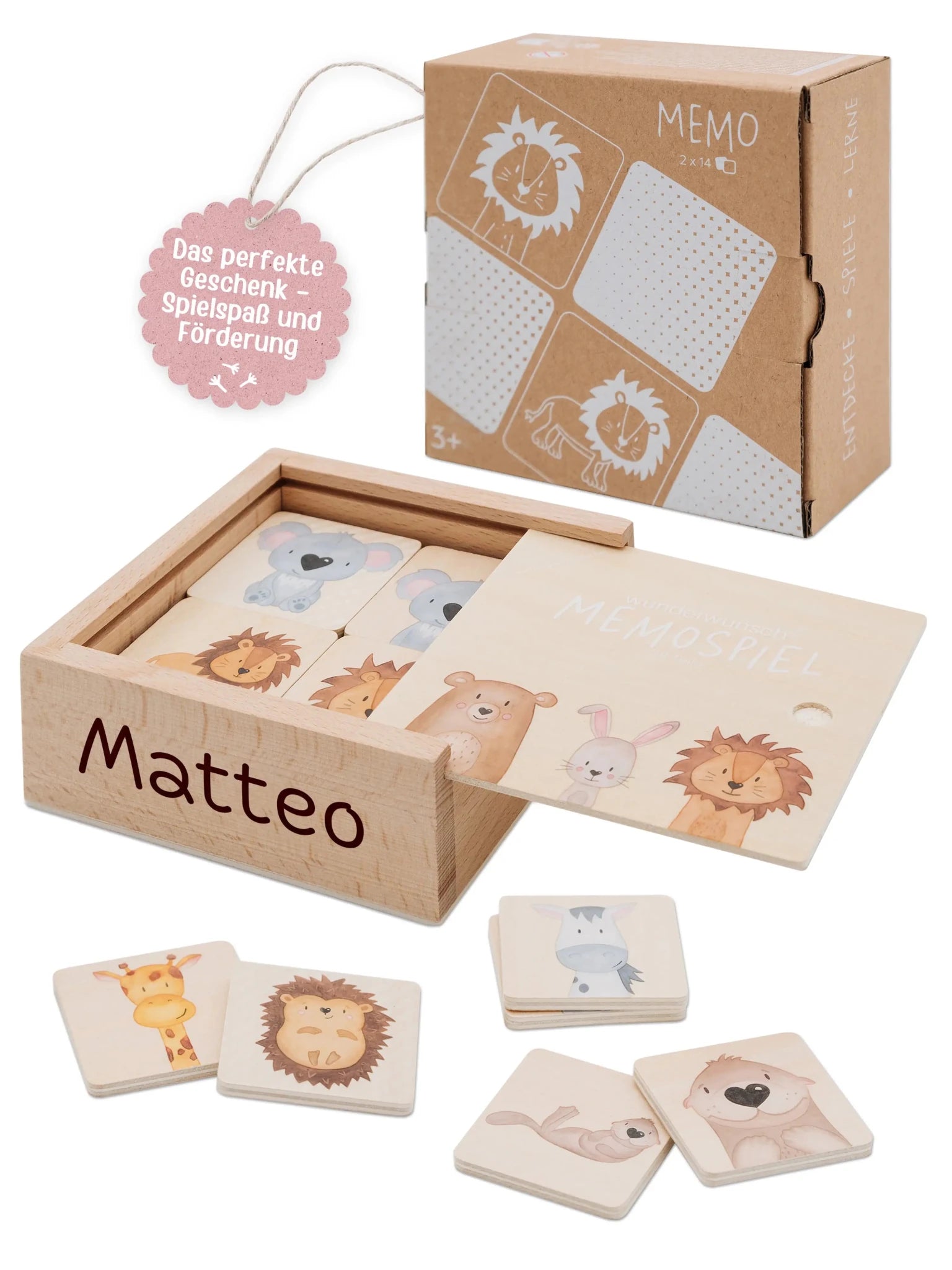 Wunderwunsch x SMALL FOOT Memo Spiel personalisierbar - wunderwunsch