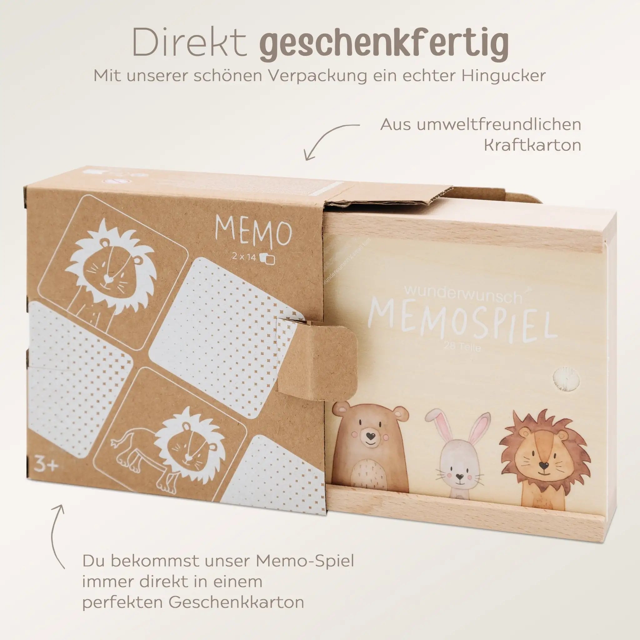 Wunderwunsch x SMALL FOOT Memo Spiel personalisierbar - wunderwunsch
