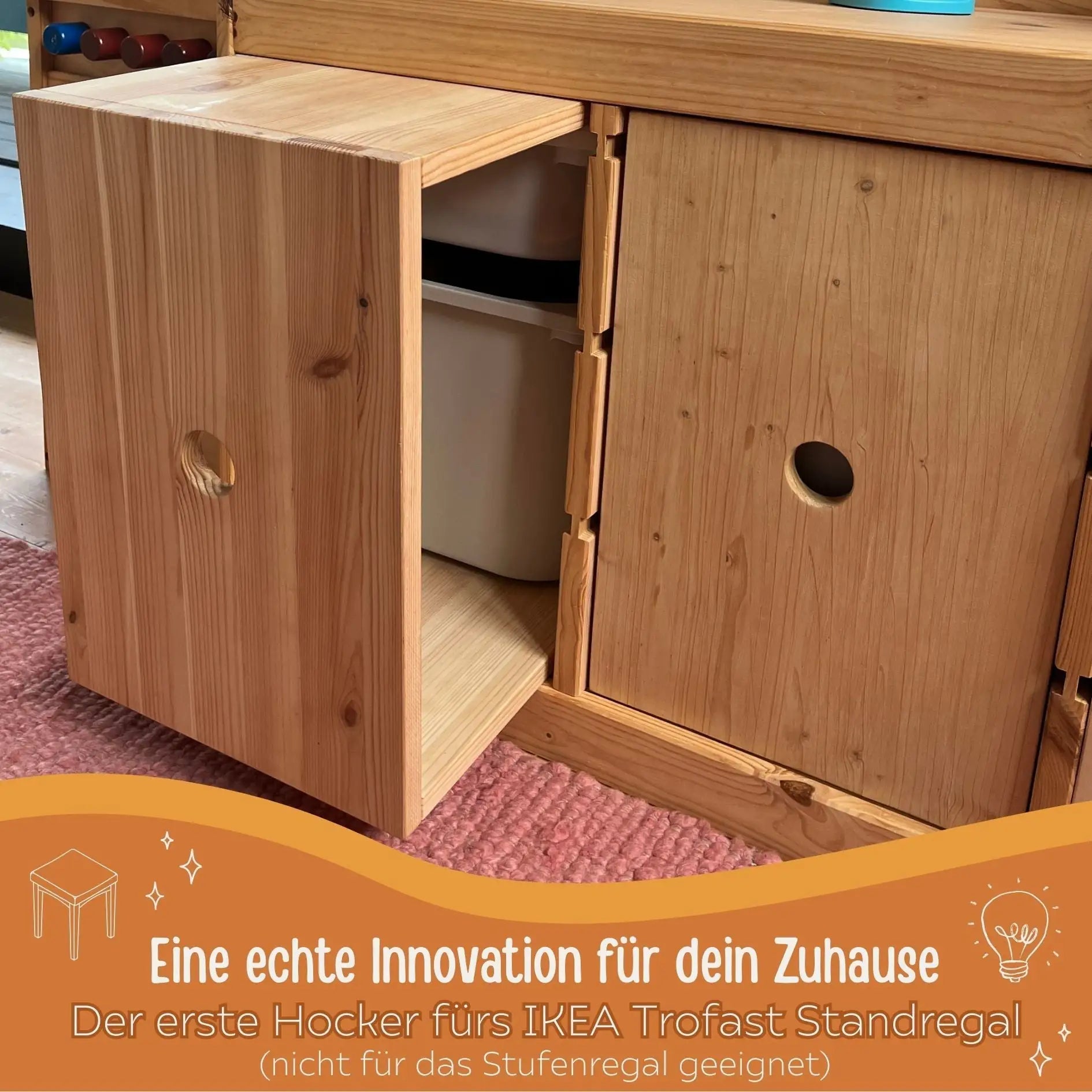 WUNKI Hocker für Ikea Trofast - wunderwunsch