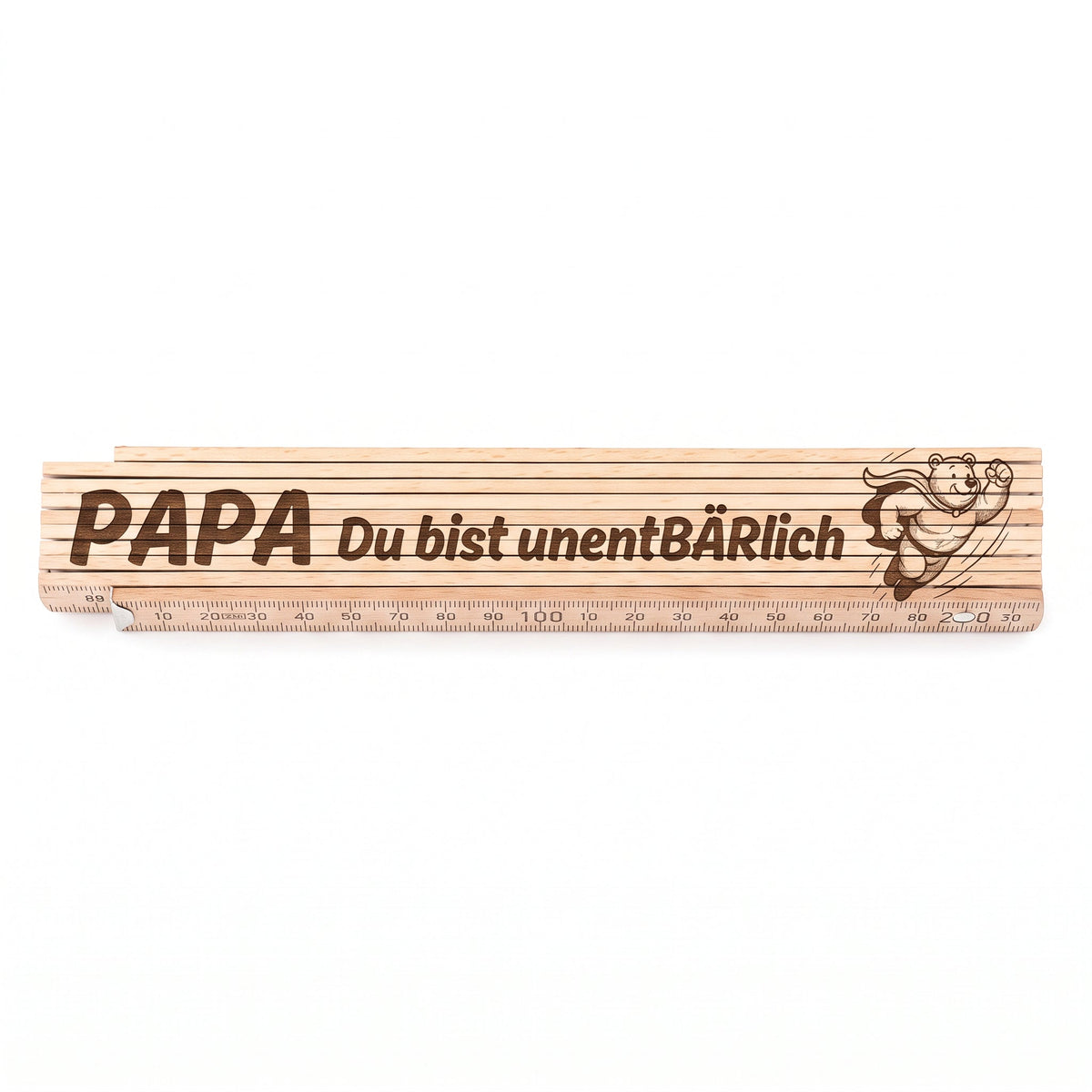 Zollstock Holz - Papa Du bist unentBÄRlich - wunderwunsch