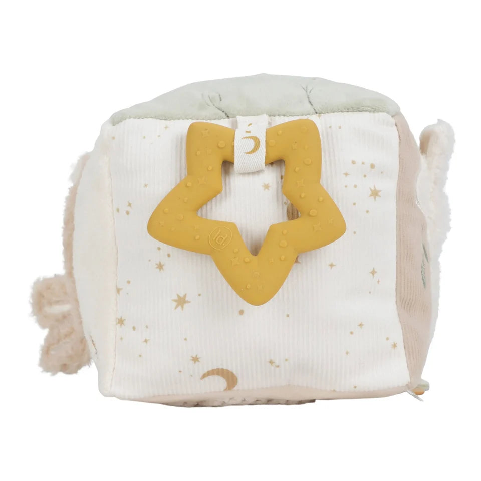 LITTLE DUTCH Stoff Aktivitäten Spielwürfel - Beige - Newborn Naturals