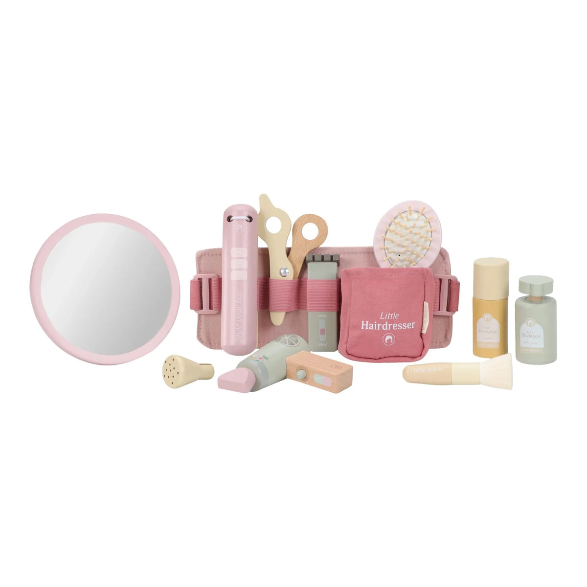 LITTLE DUTCH Holz Friseur-Set - Rosa - Essentials