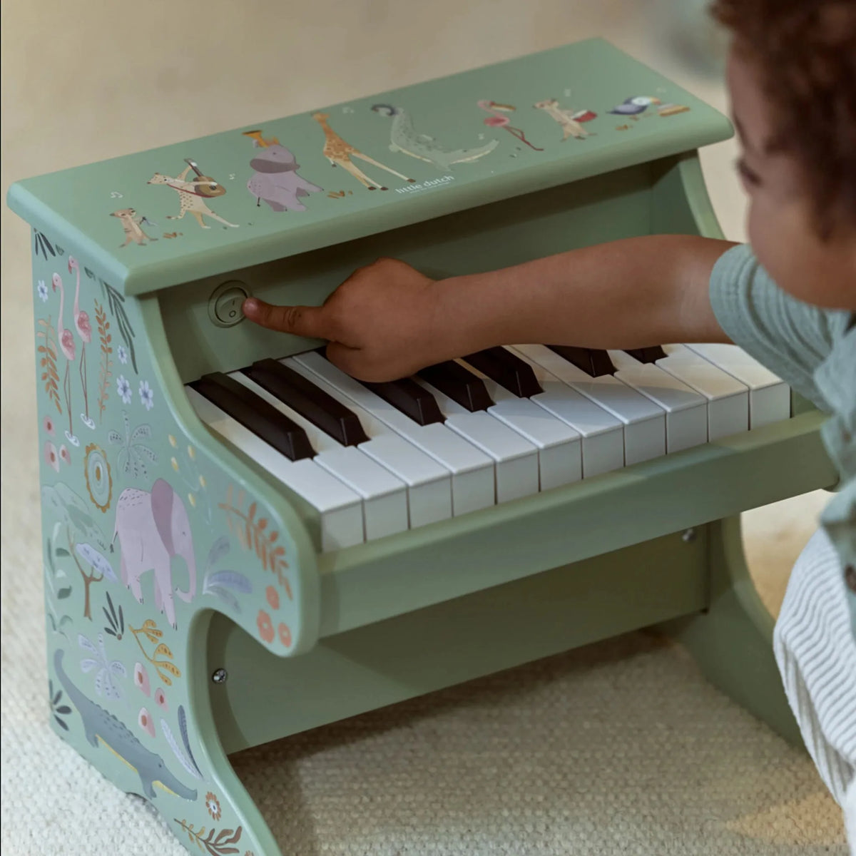 LITTLE DUTCH Holz Klavier - Grün - Safari Friends