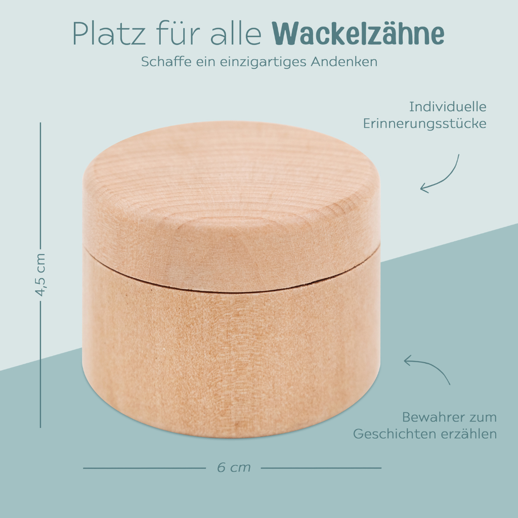 B-WARE Milchzahndose aus Holz