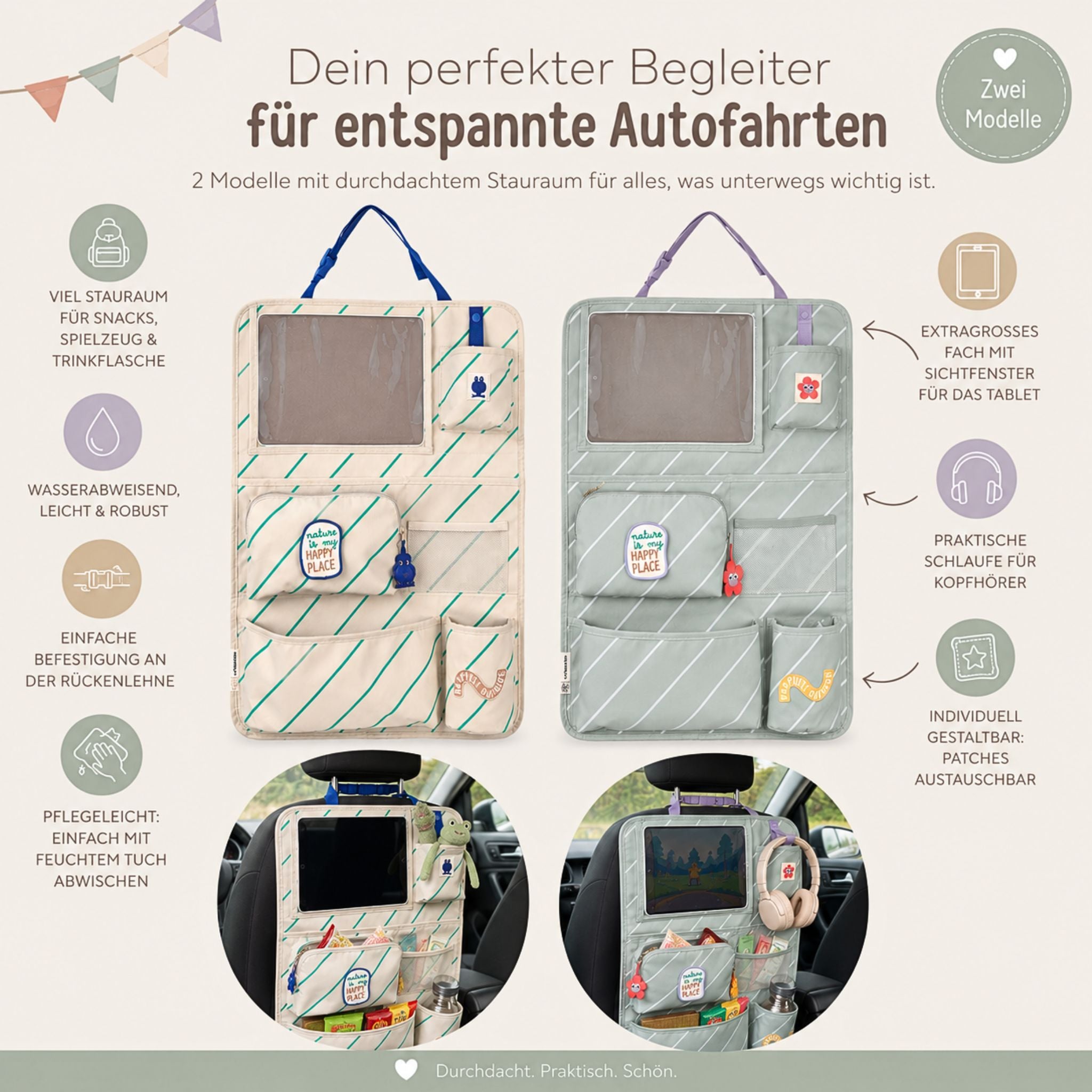 LÄSSIG Autotasche - Happy Trails