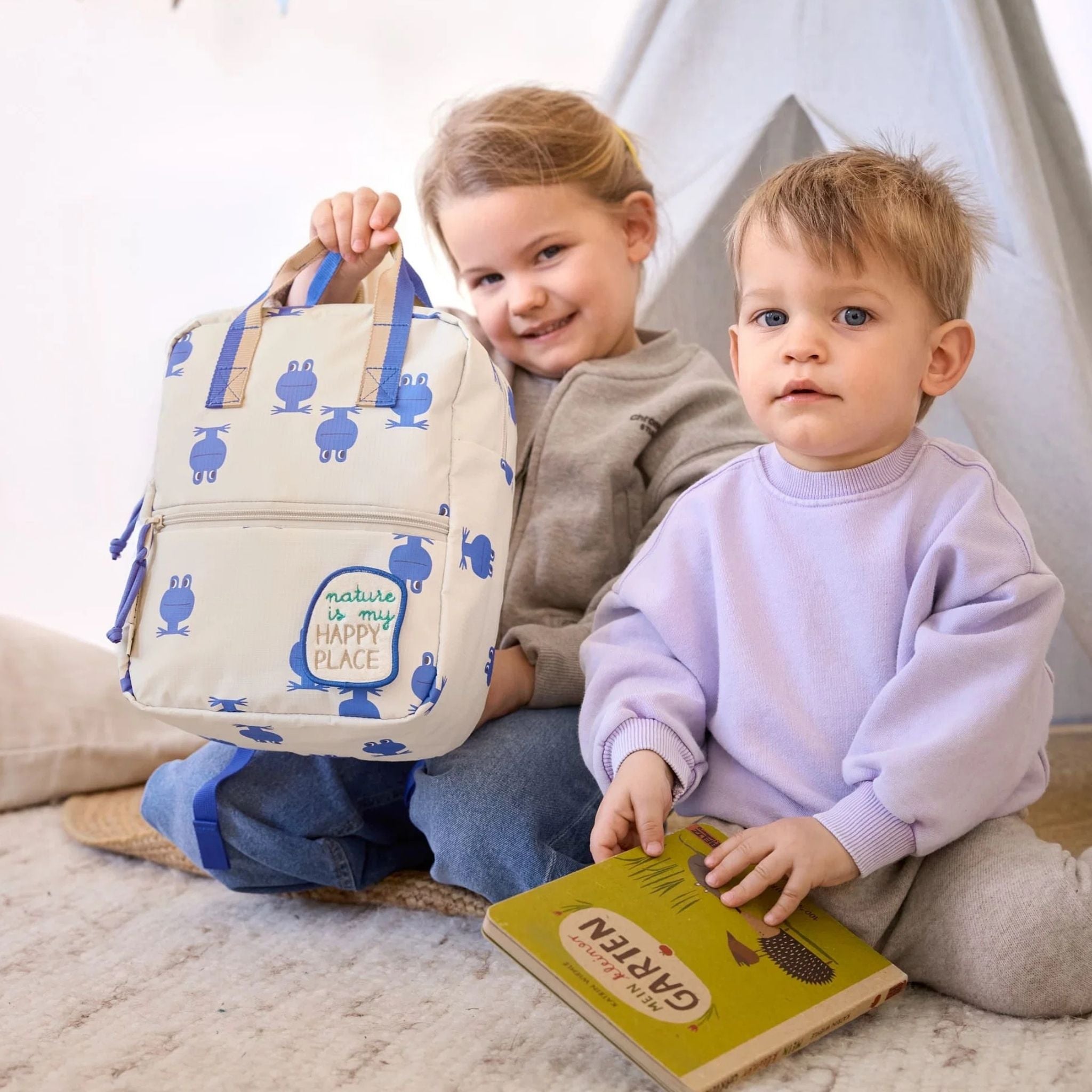 LÄSSIG Kindergartenrucksack eckig personalisiert - Happy Trails