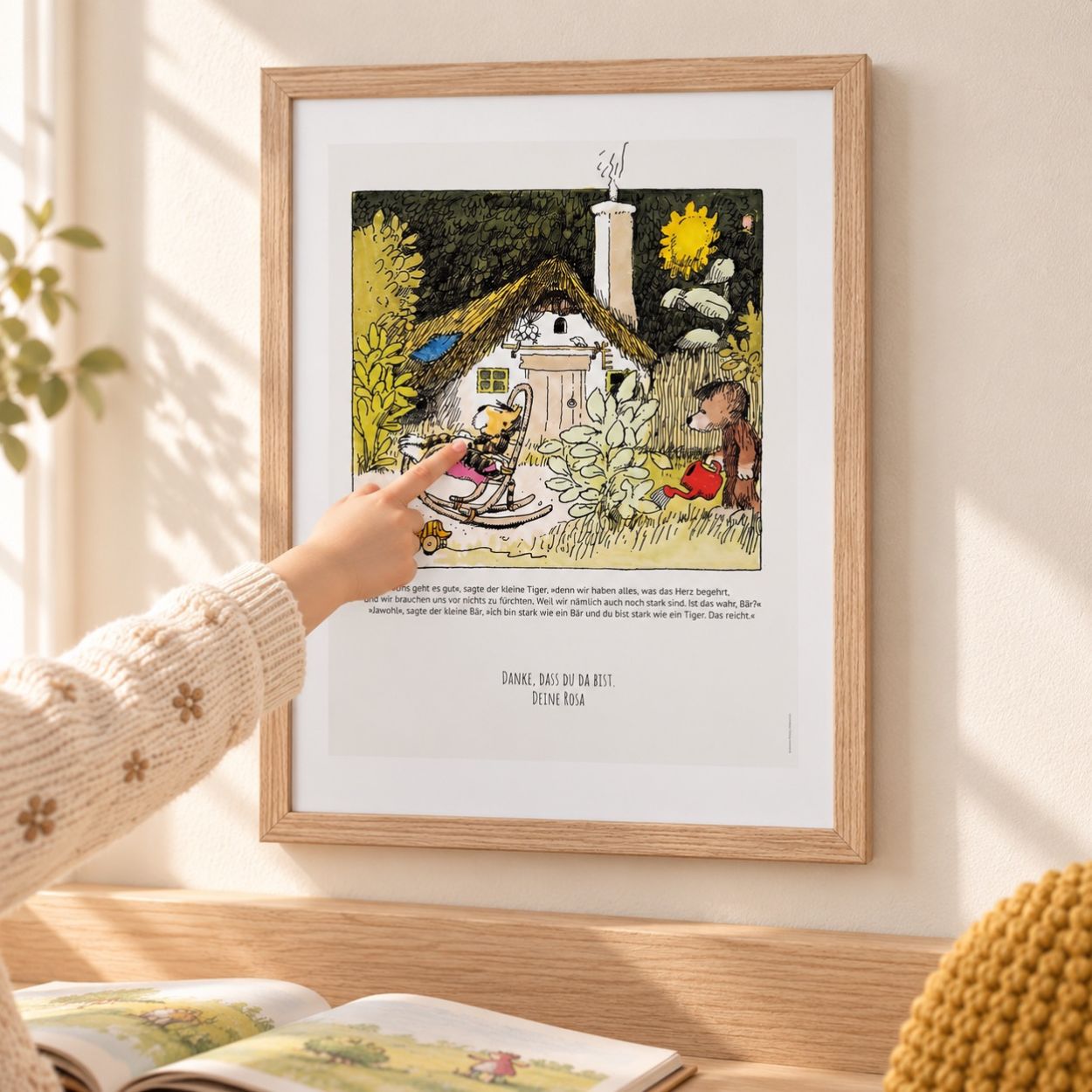 JANOSCH Poster - Froh und zufrieden