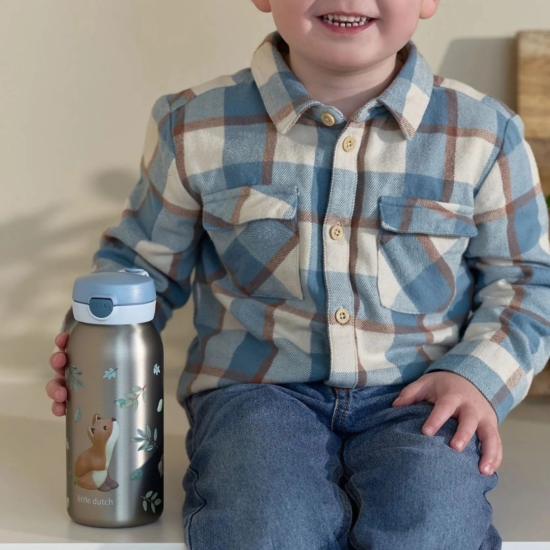 MEPAL x Little Dutch Edelstahl Kinder Trinkflasche Pop-up personalisiert