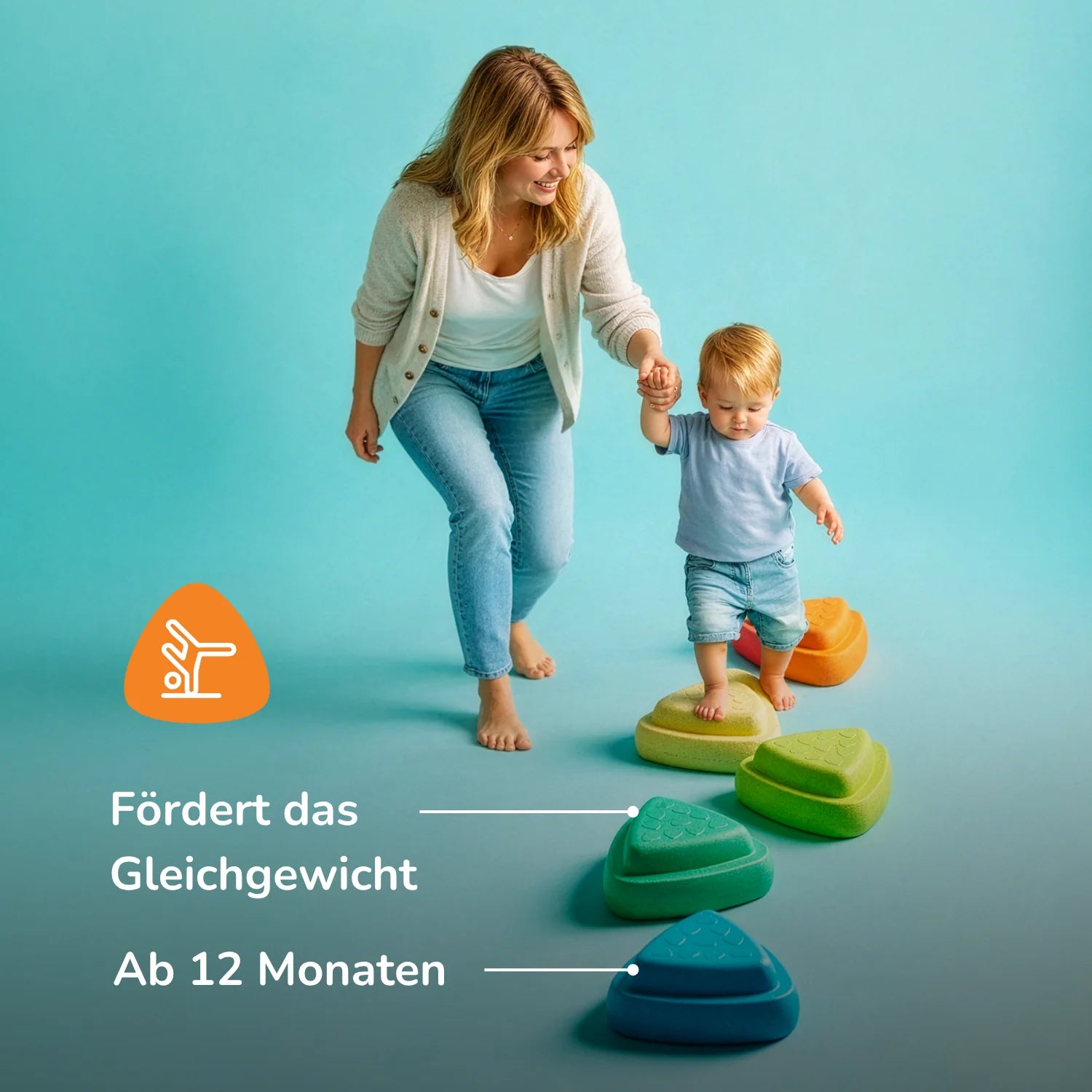 NATTOU Blocky Balance Spielsteine 6er Set