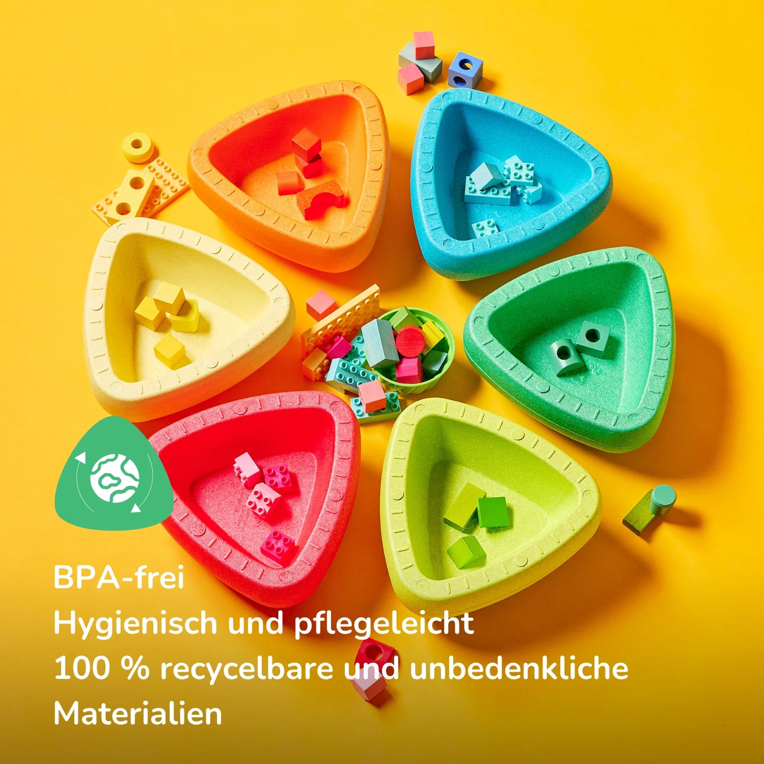 NATTOU Blocky Balance Spielsteine 6er Set