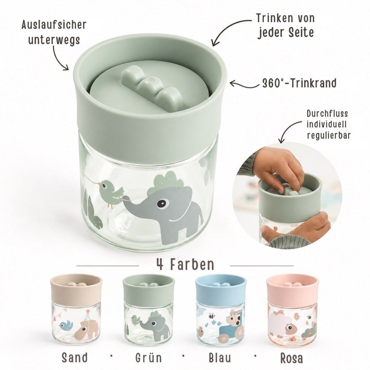 DONEBYDEER Lerntasse 360° personalisiert