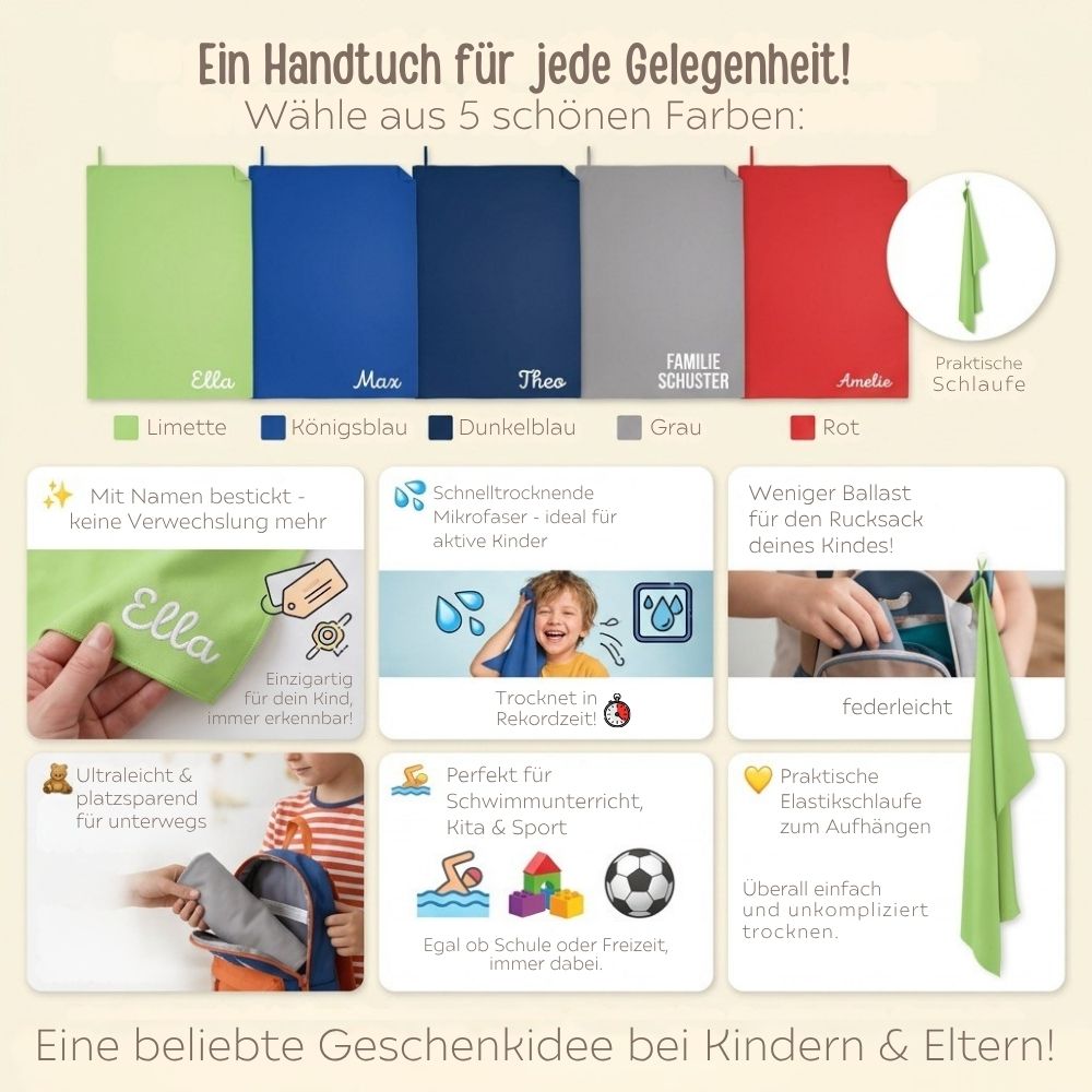 Mikrofaser Handtuch 70x120 cm personalisiert