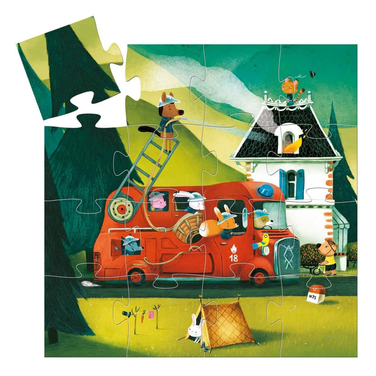 DJECO Puzzle - Feuerwehrauto