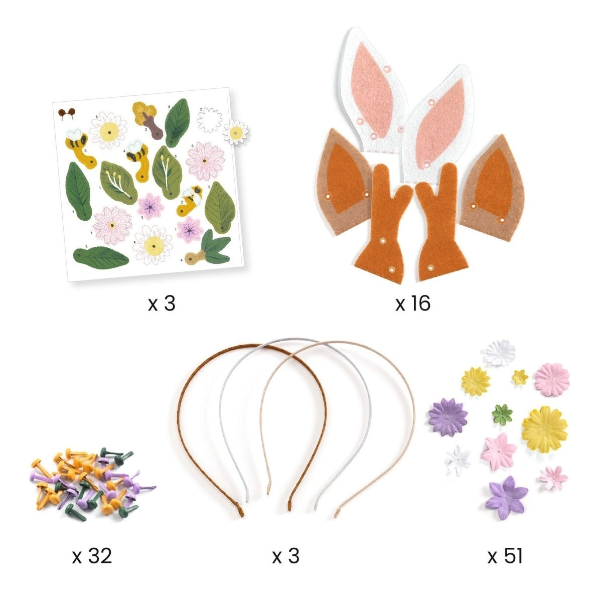 DJECO DIY Haarreif - Blumen