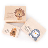 Erinnerungsbox Holz mit Wunschdaten – Tier Aquarell