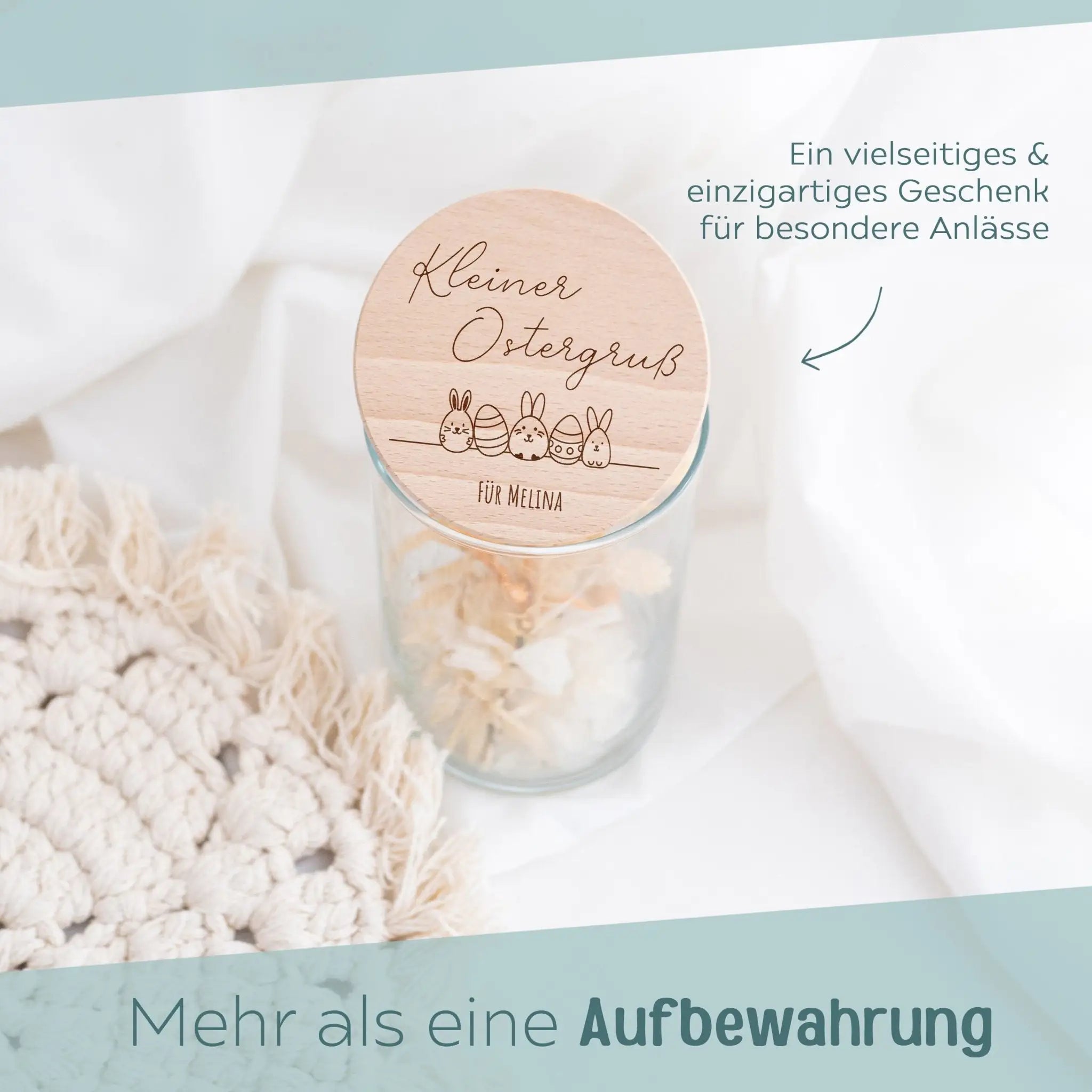 Aufbewahrungsglas "Kleiner Ostergruß" - wunderwunsch