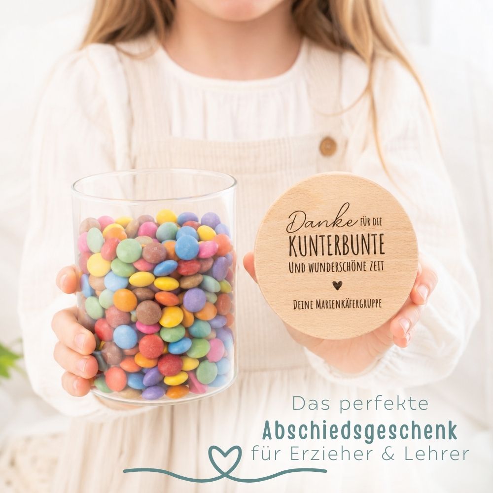 Aufbewahrungsglas "Kunterbunte Zeit" - wunderwunsch