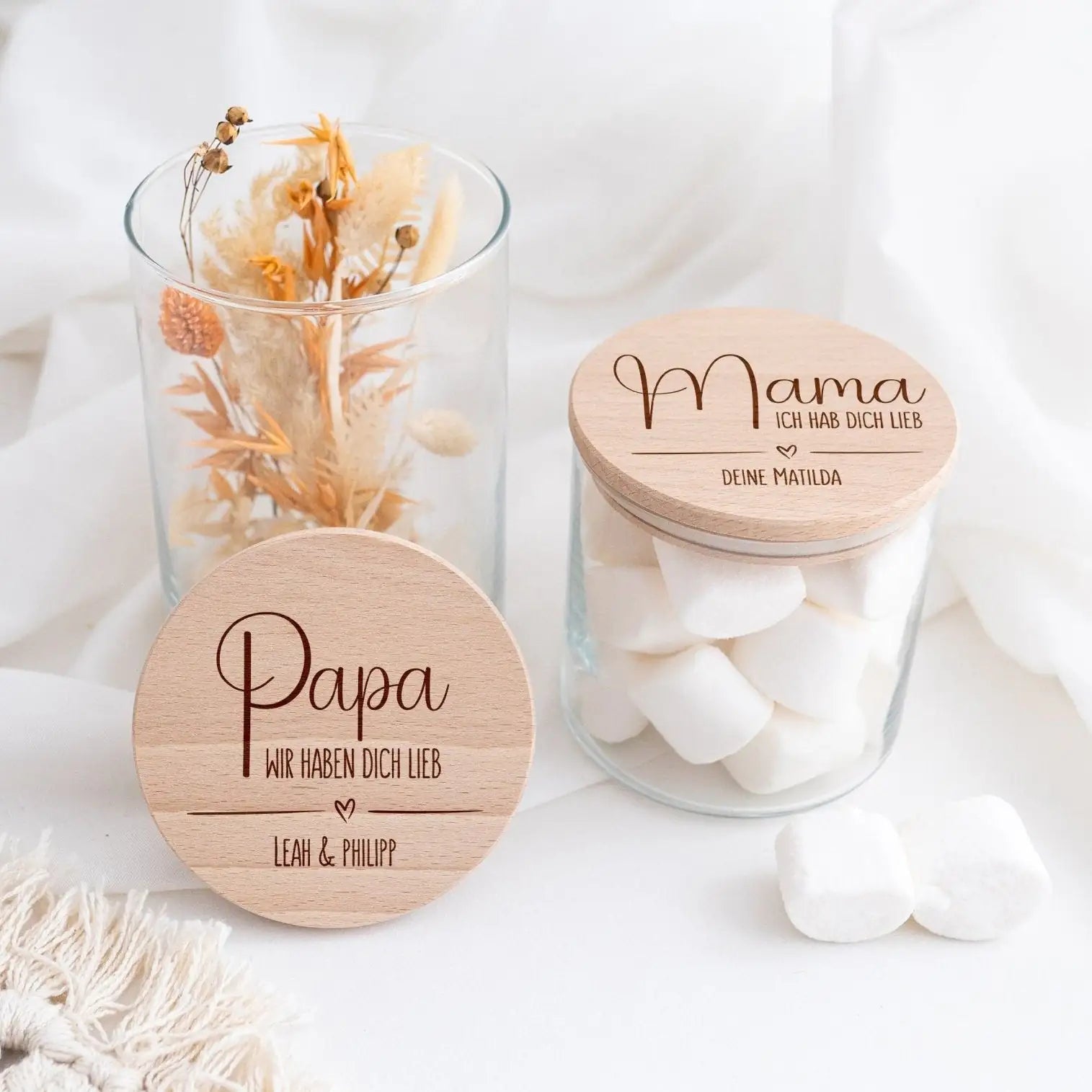 Aufbewahrungsglas "Mama/Papa" - wunderwunsch