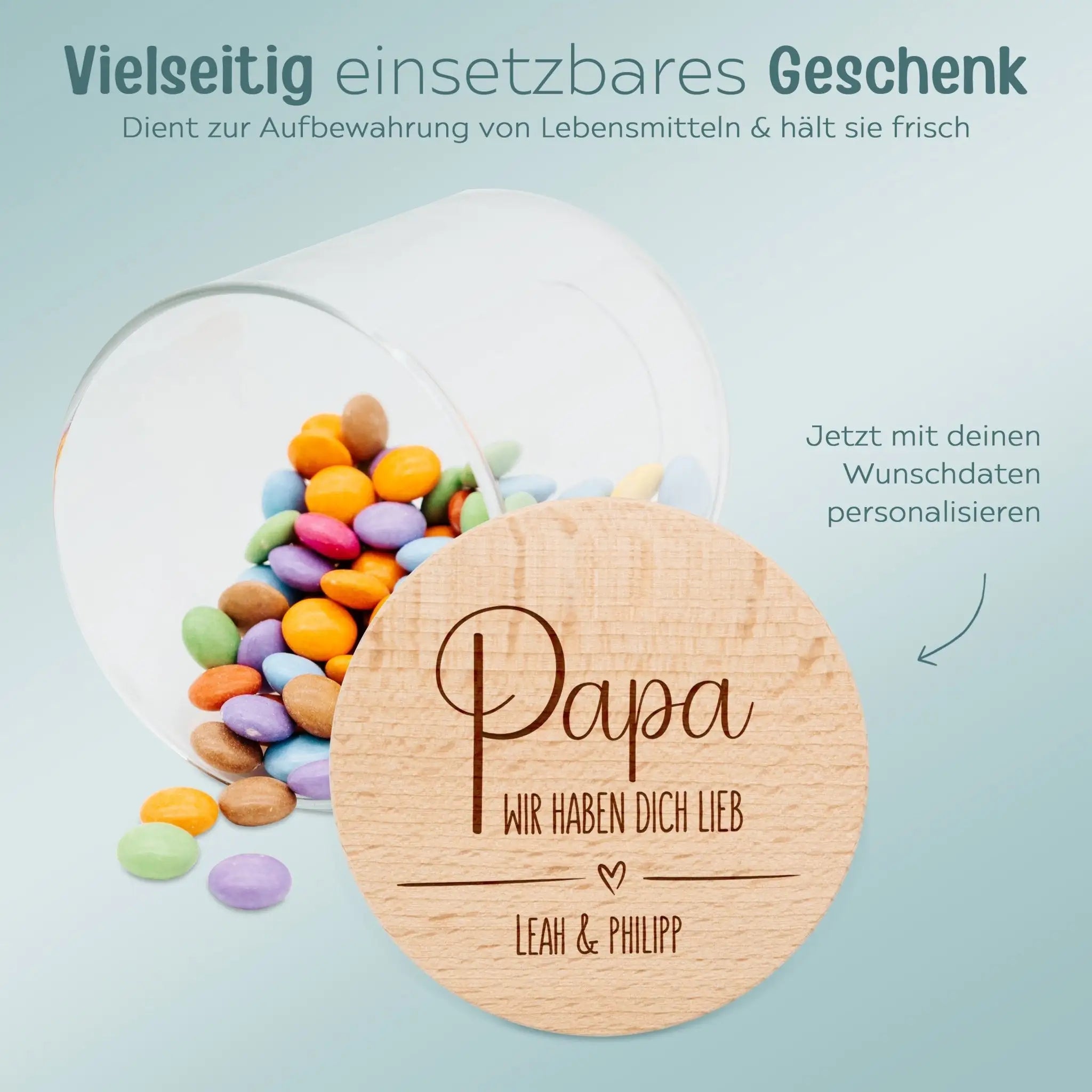 Aufbewahrungsglas "Mama/Papa" - wunderwunsch