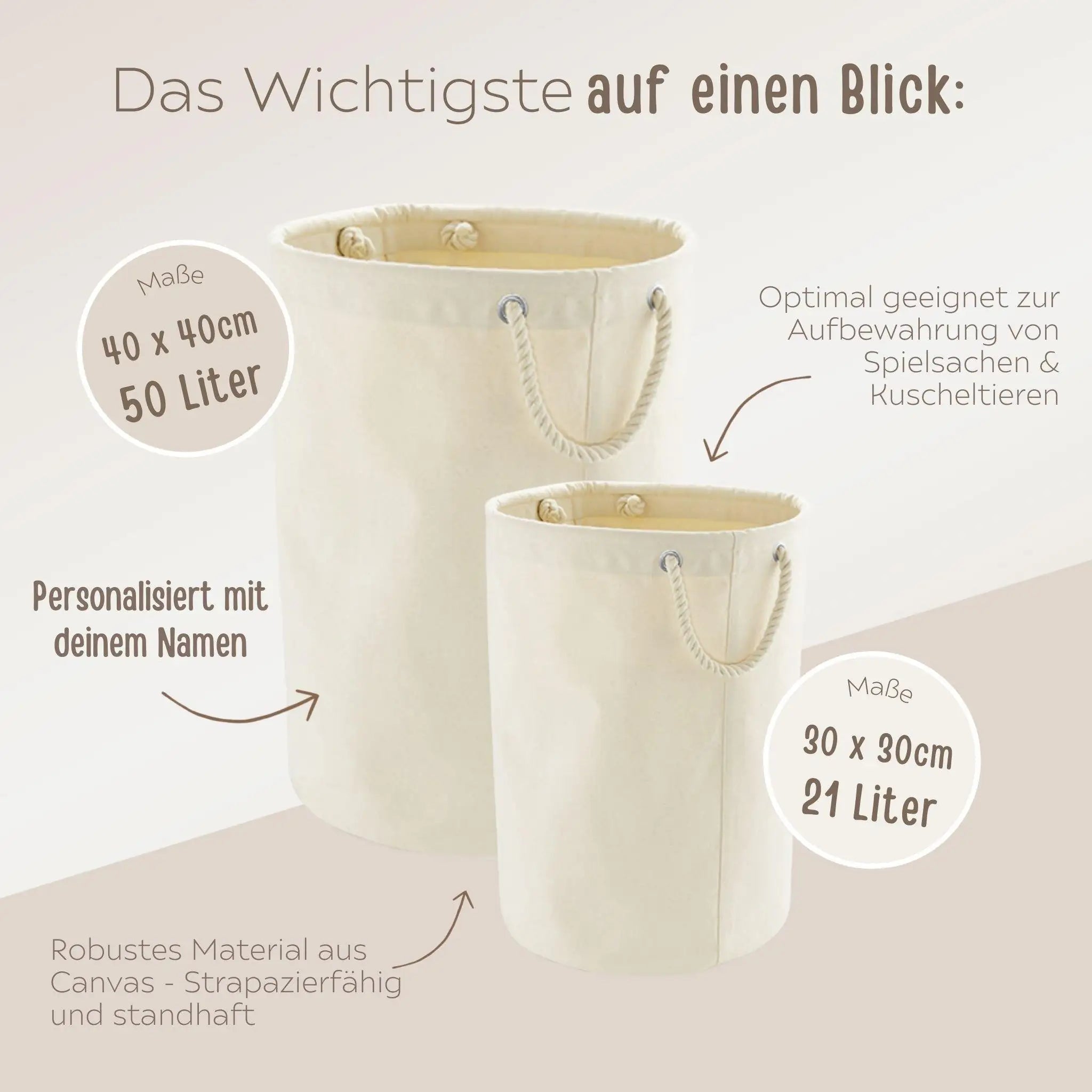 Aufbewahrungskorb Kinderzimmer "Herz" personalisiert - wunderwunsch