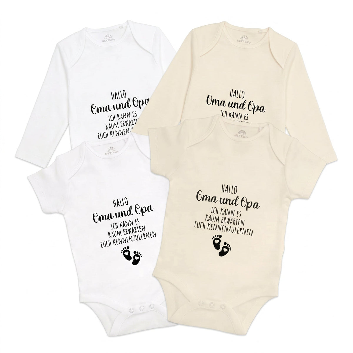 Baby Body "Hallo Oma und Opa" - wunderwunsch