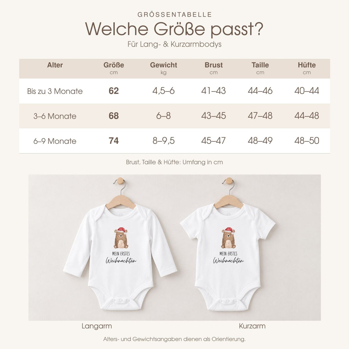 Baby Body "Mein erstes Weihnachten" Bär - wunderwunsch
