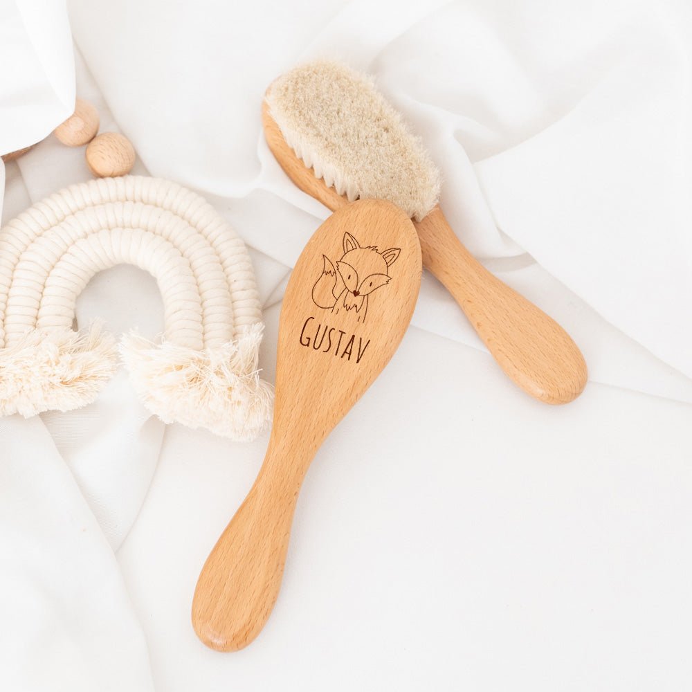 Babyhaarbürste personalisiert - Tier - wunderwunsch