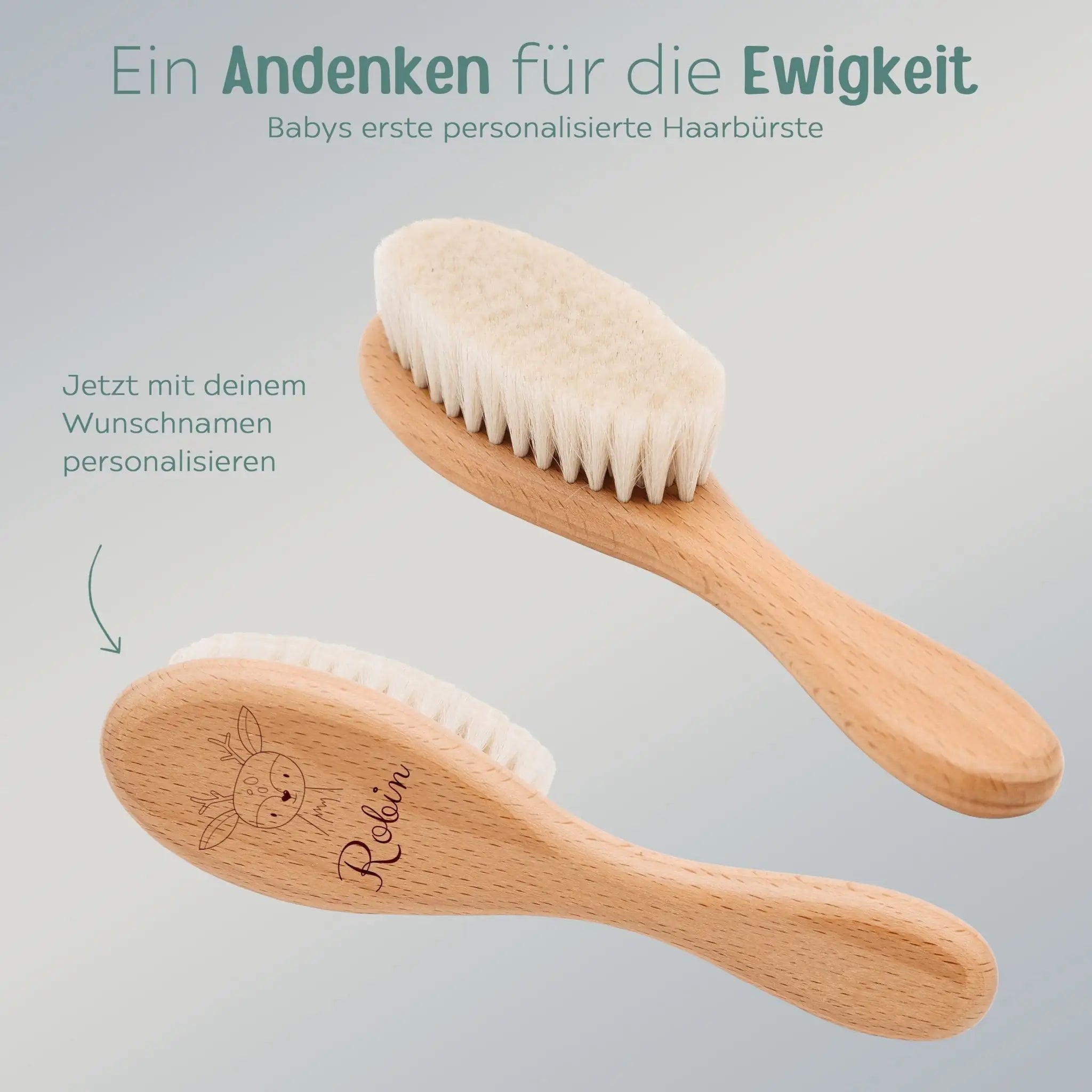 Babyhaarbürste personalisiert - Tier - wunderwunsch