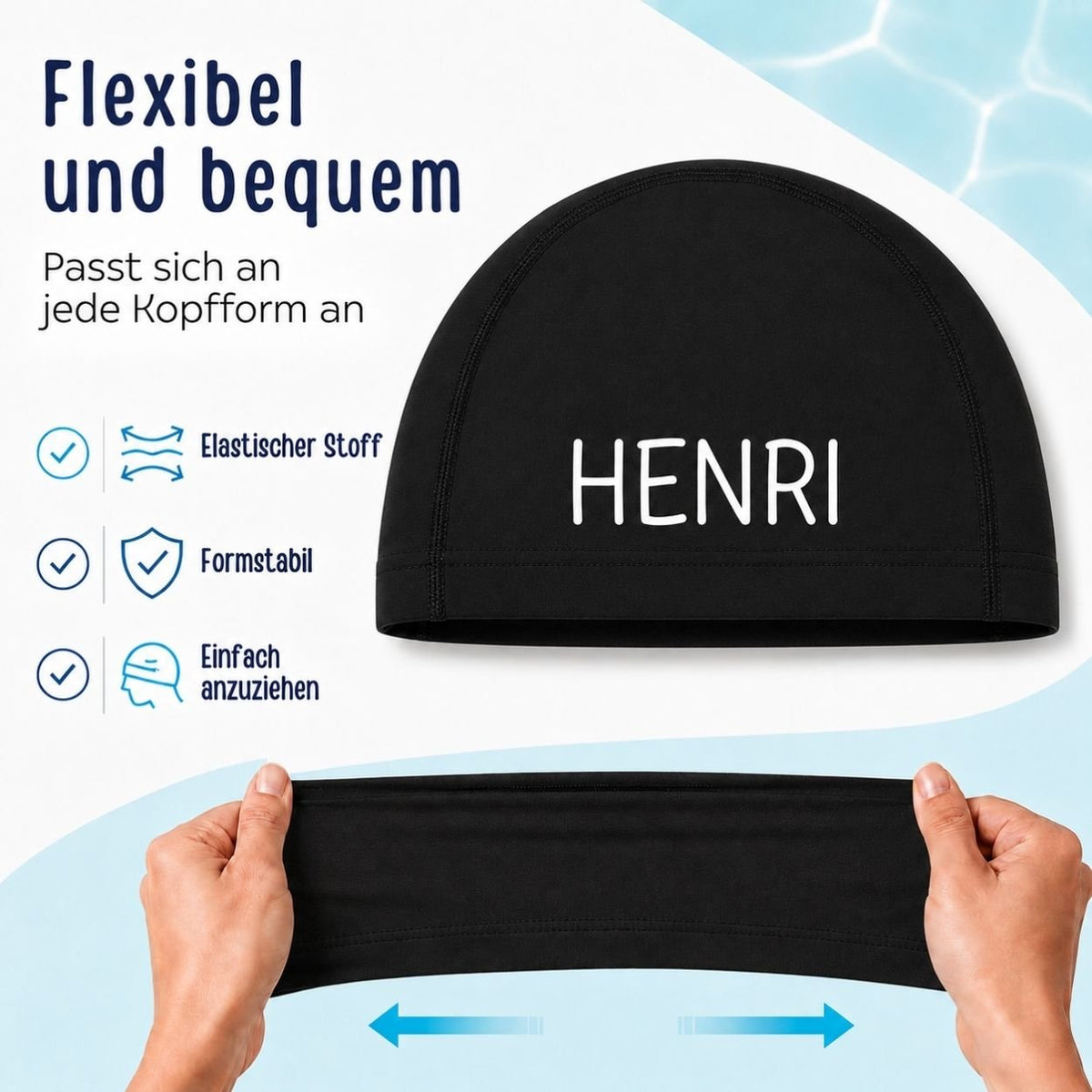 Badekappe Kinder personalisiert - wunderwunsch