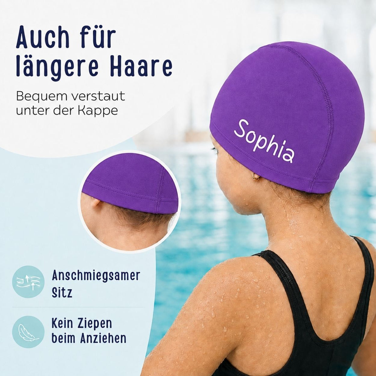 Badekappe Kinder personalisiert - wunderwunsch