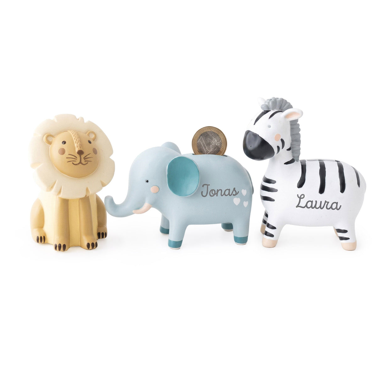 BAMBINO Tier Spardose aus Resin personalisierbar - wunderwunsch
