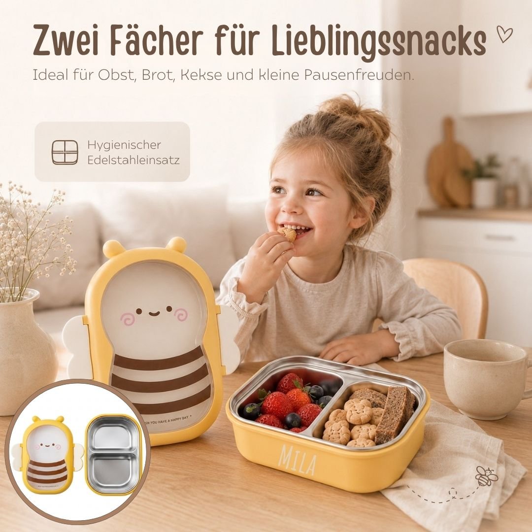 Bento Brotdose personalisiert - Biene - wunderwunsch