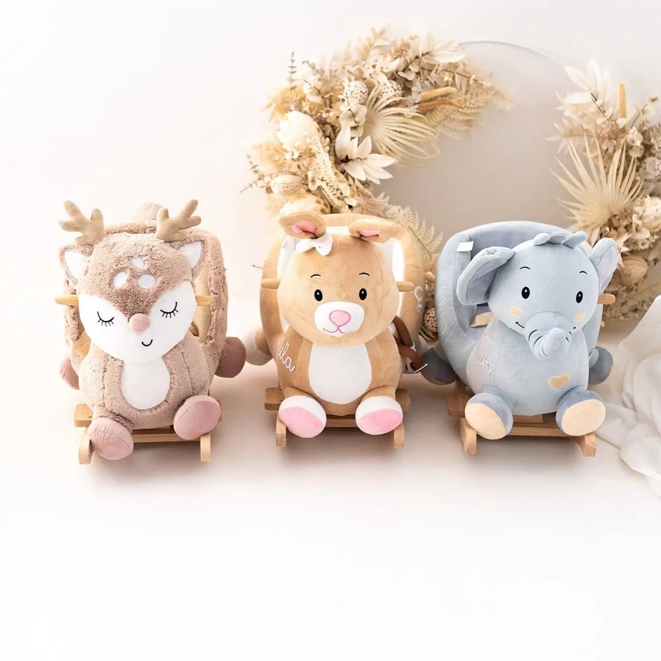 BIECO Schaukeltier personalisiert - Reh, Elefant, Hase - wunderwunsch