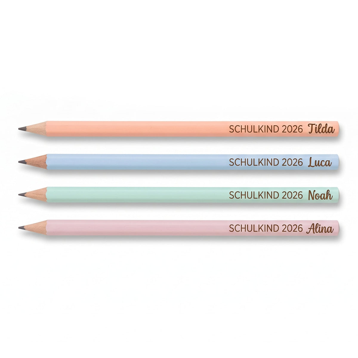 Bleistift pastell personalisiert - Schulkind 2026 - wunderwunsch